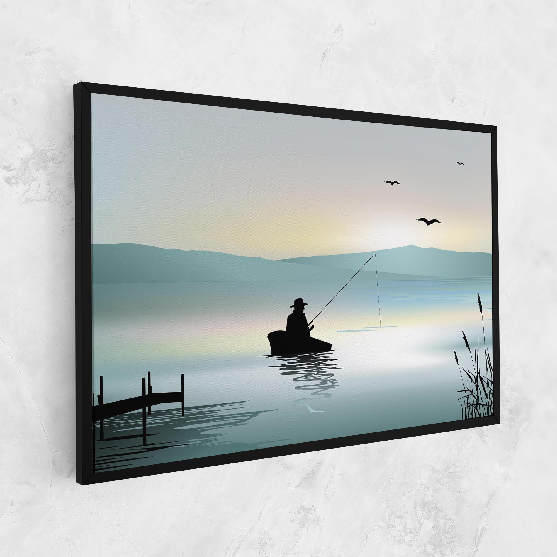 Obraz na Płótnie Fishman Lake View mockup 1