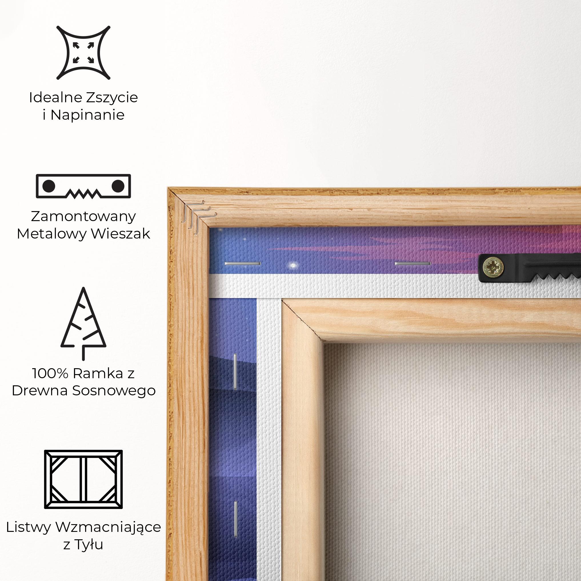 Obraz na Płótnie Lake Pink Night mockup 5