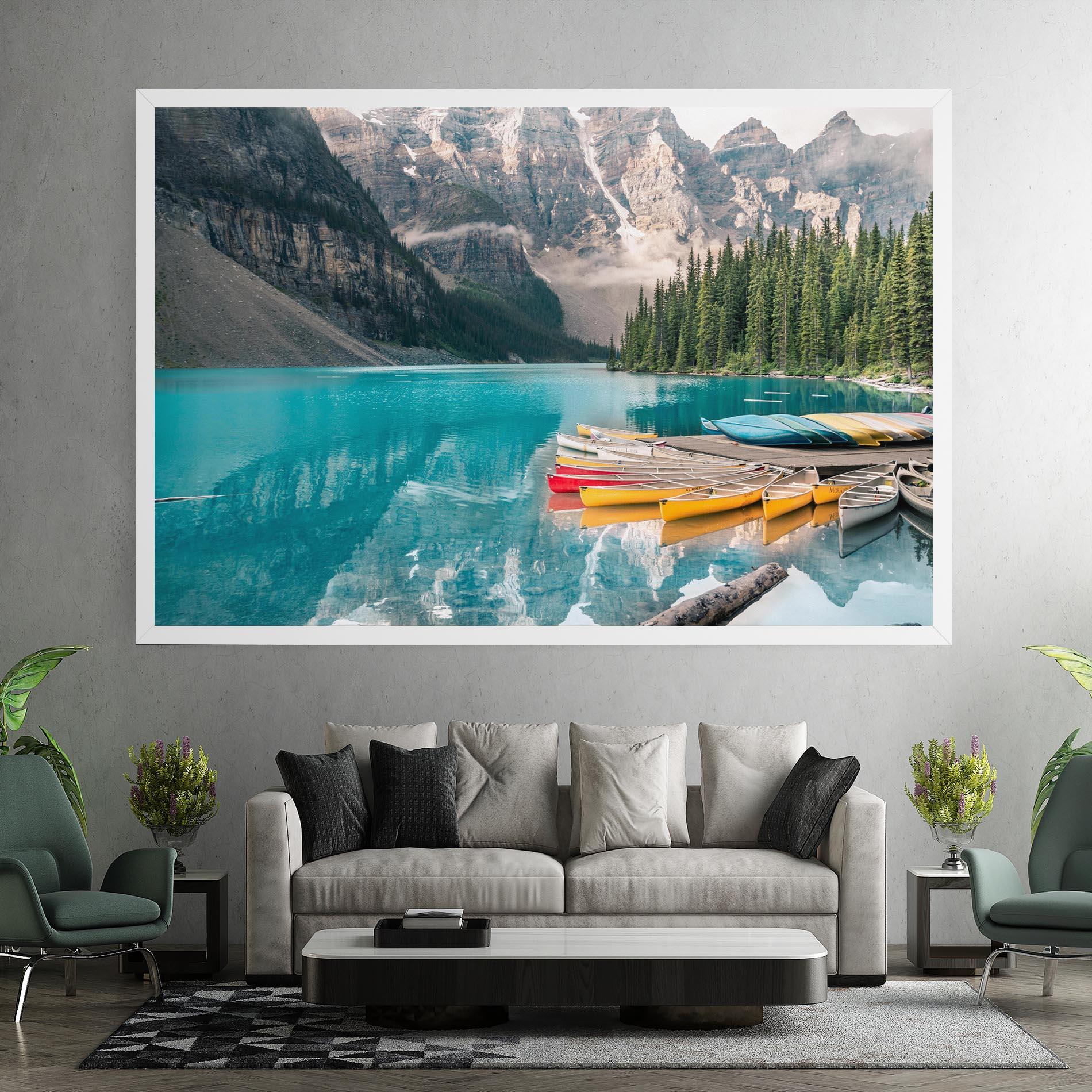 Obraz na Płótnie Beautiful Moraine Lake mockup 7