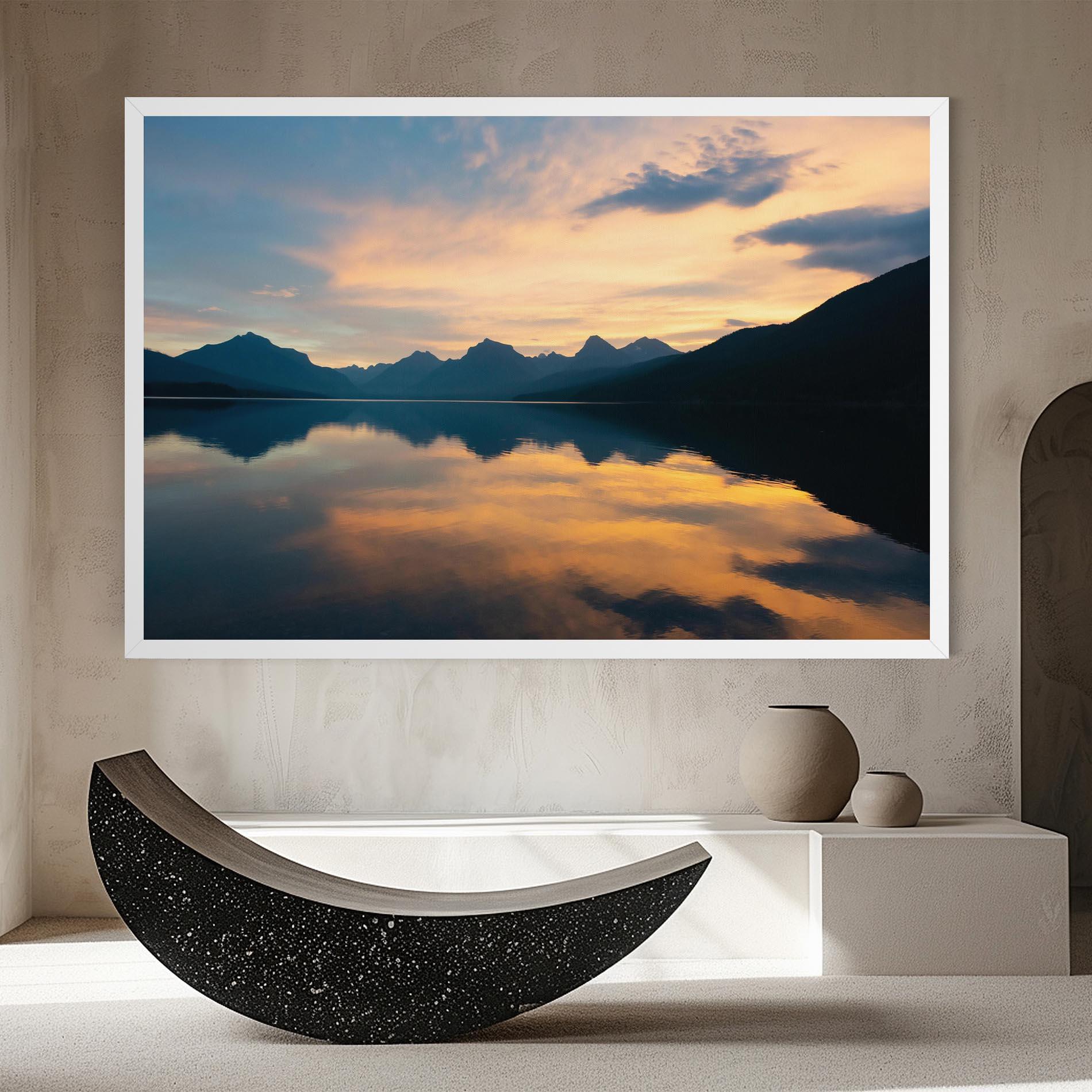 Obraz na Płótnie Orange Light Lake mockup 8