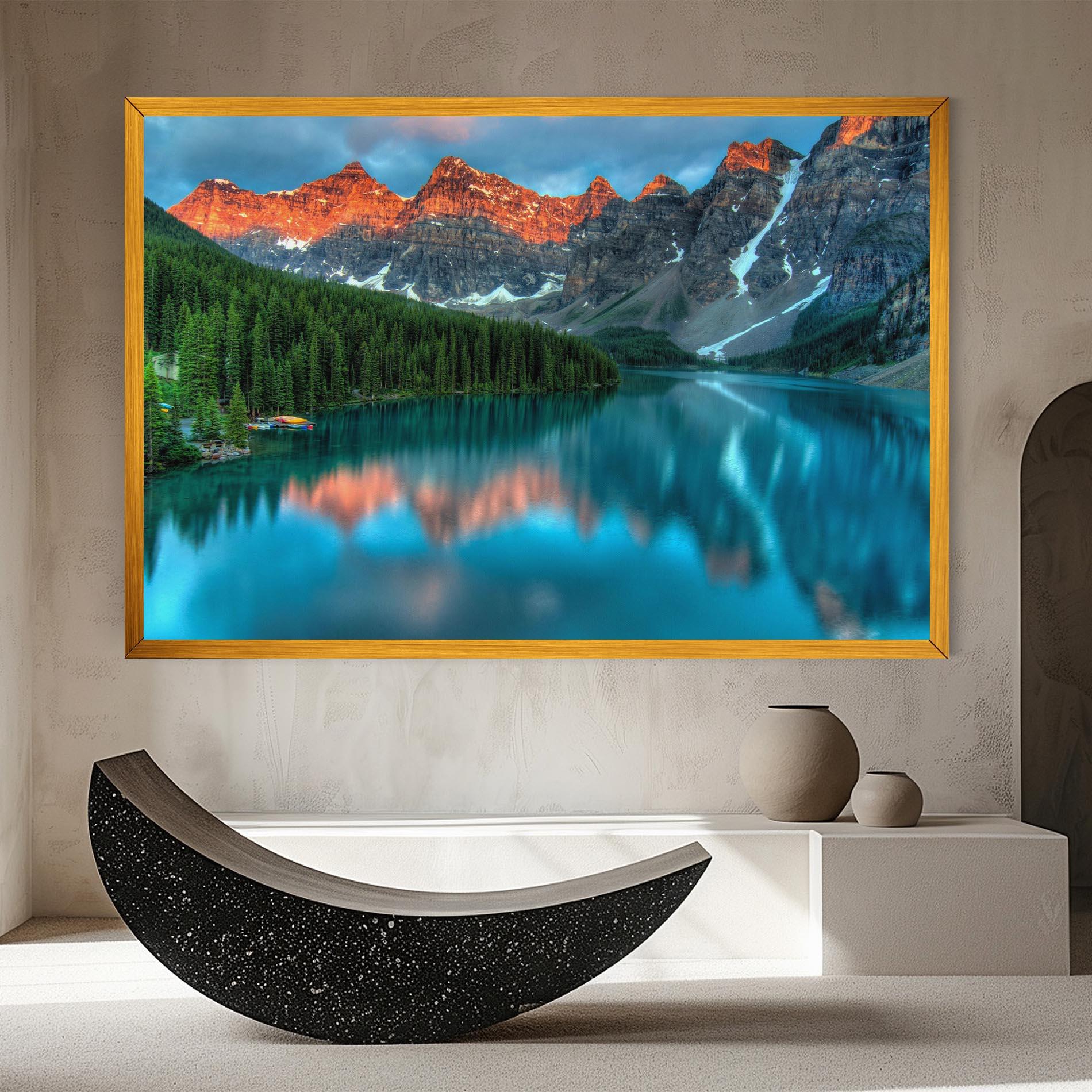 Obraz na Płótnie Beautiful Blue Lake mockup 8