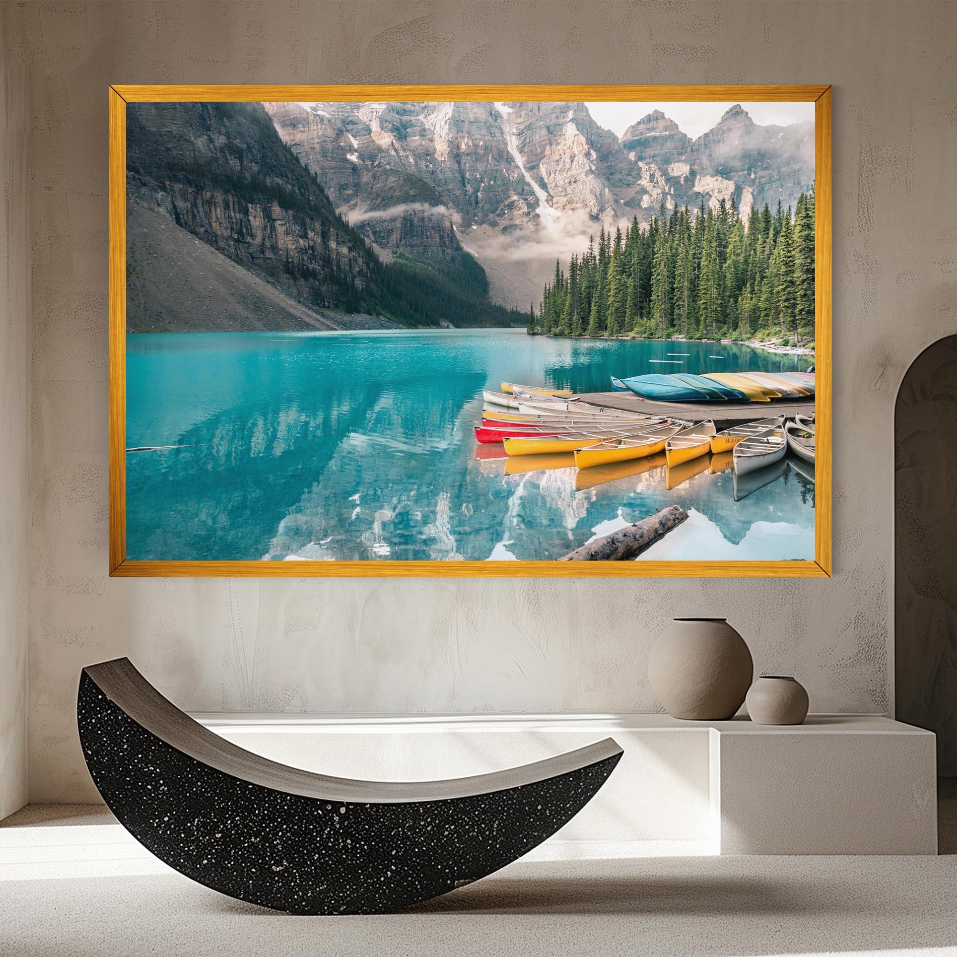 Obraz na Płótnie Beautiful Moraine Lake mockup 8