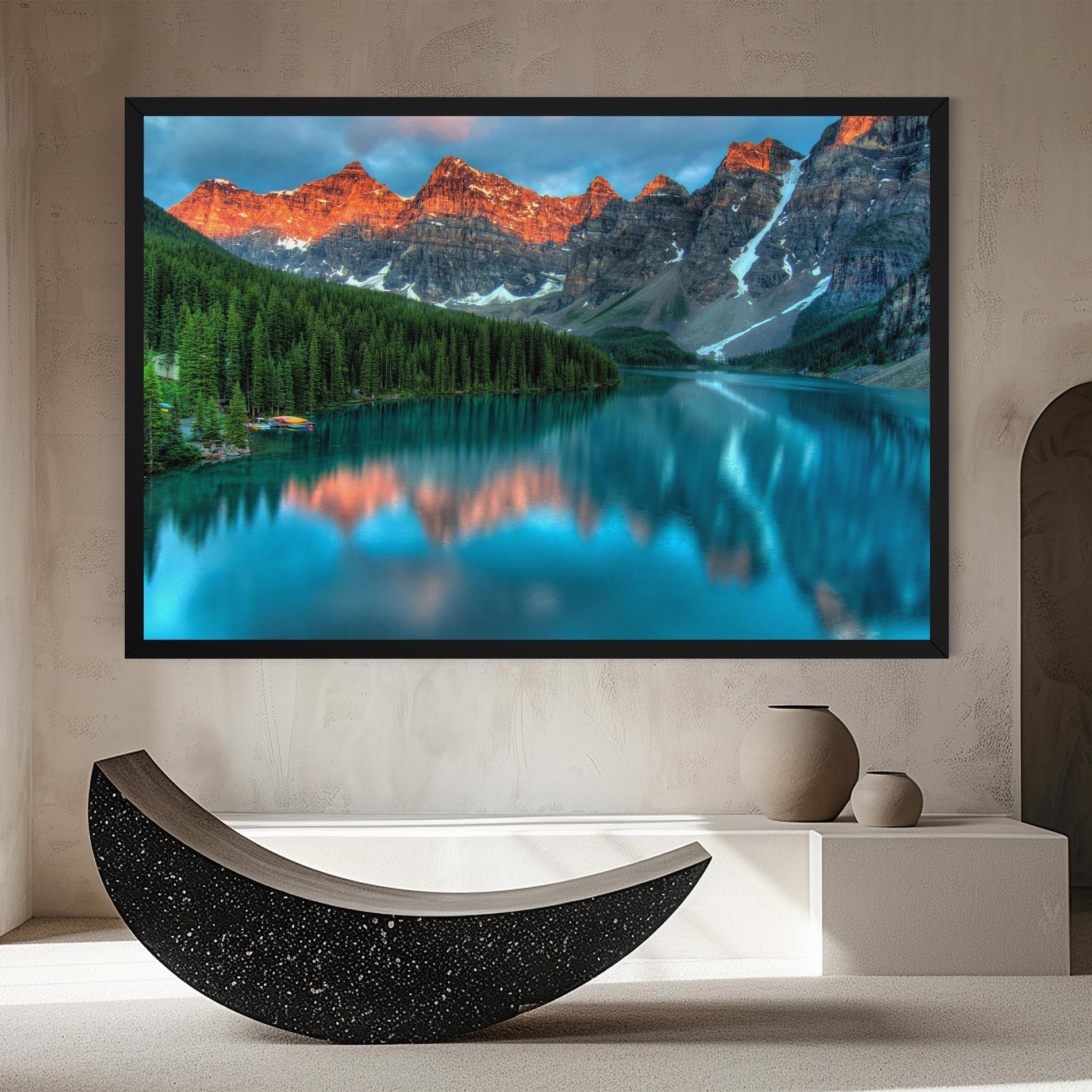 Obraz na Płótnie Beautiful Blue Lake mockup 8