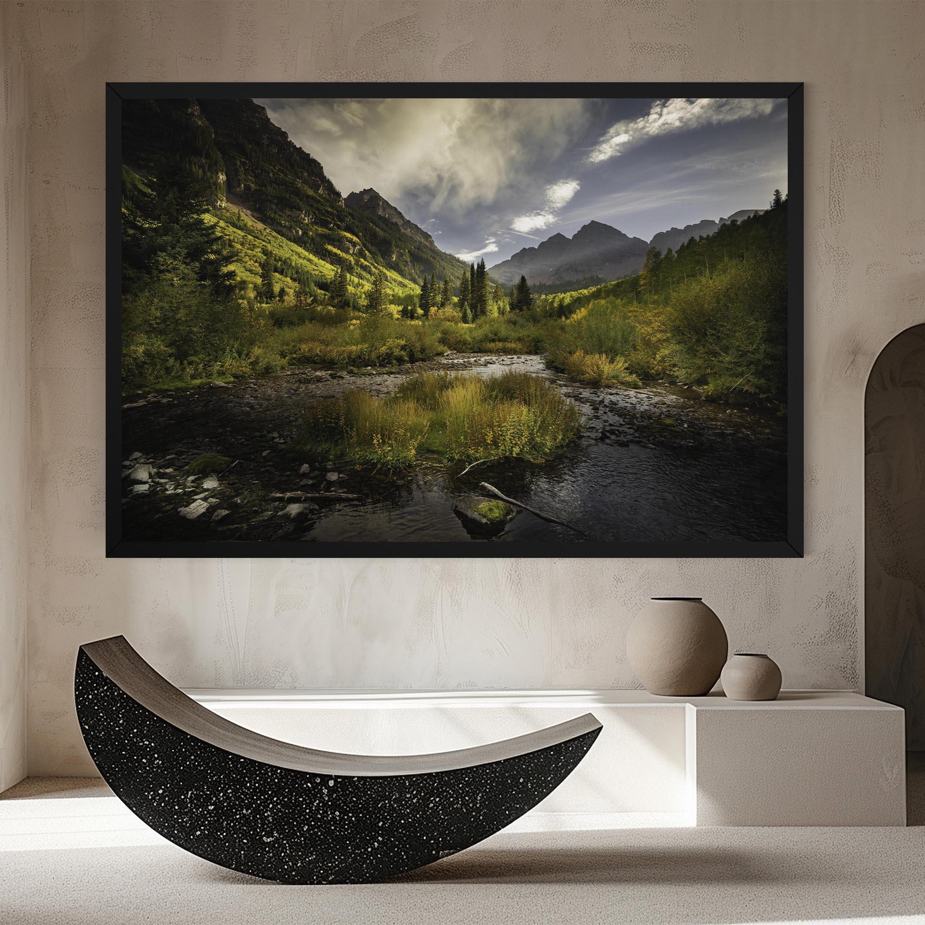 Obraz na Płótnie Cloudy Lake mockup 8