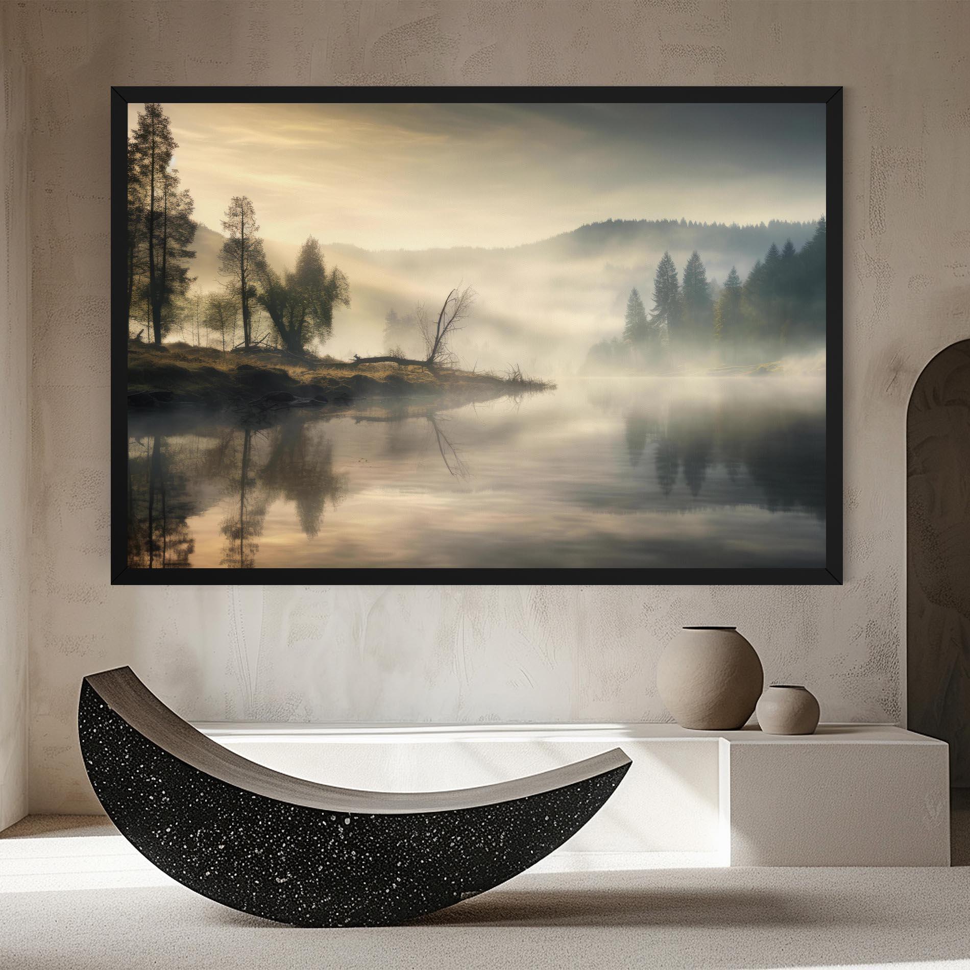 Obraz na Płótnie Foggy Morning mockup 8