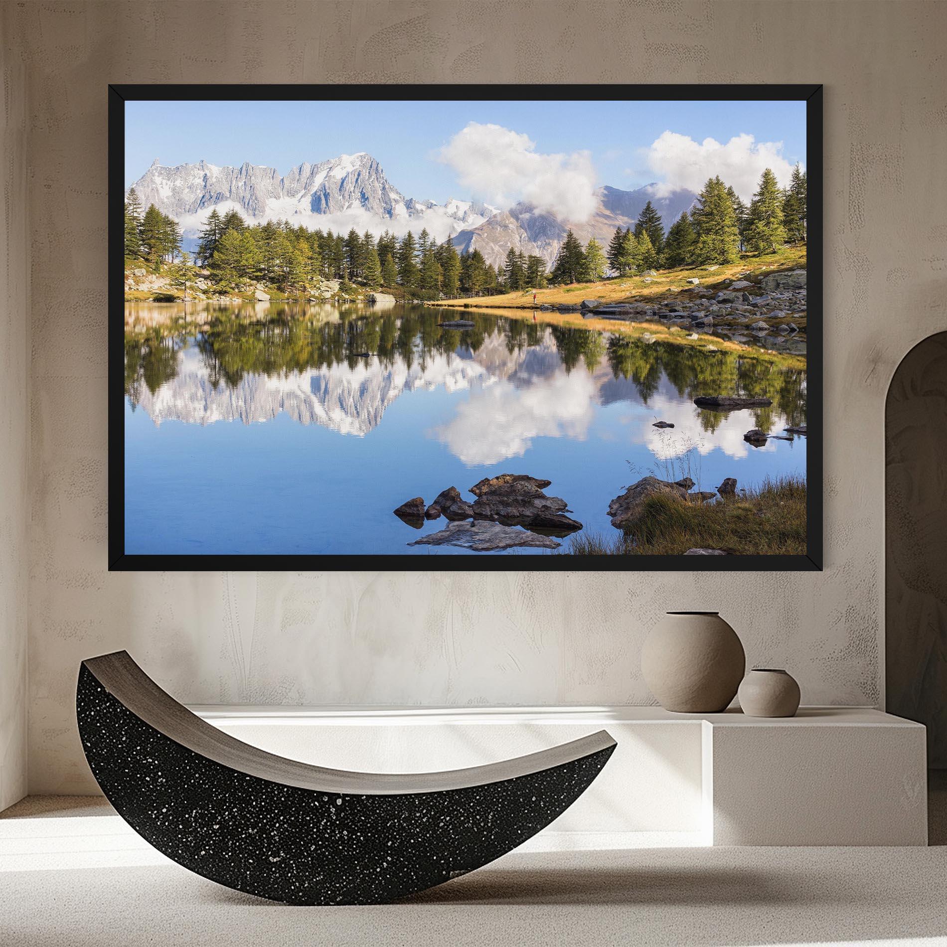 Obraz na Płótnie Mountain Reflection mockup 8