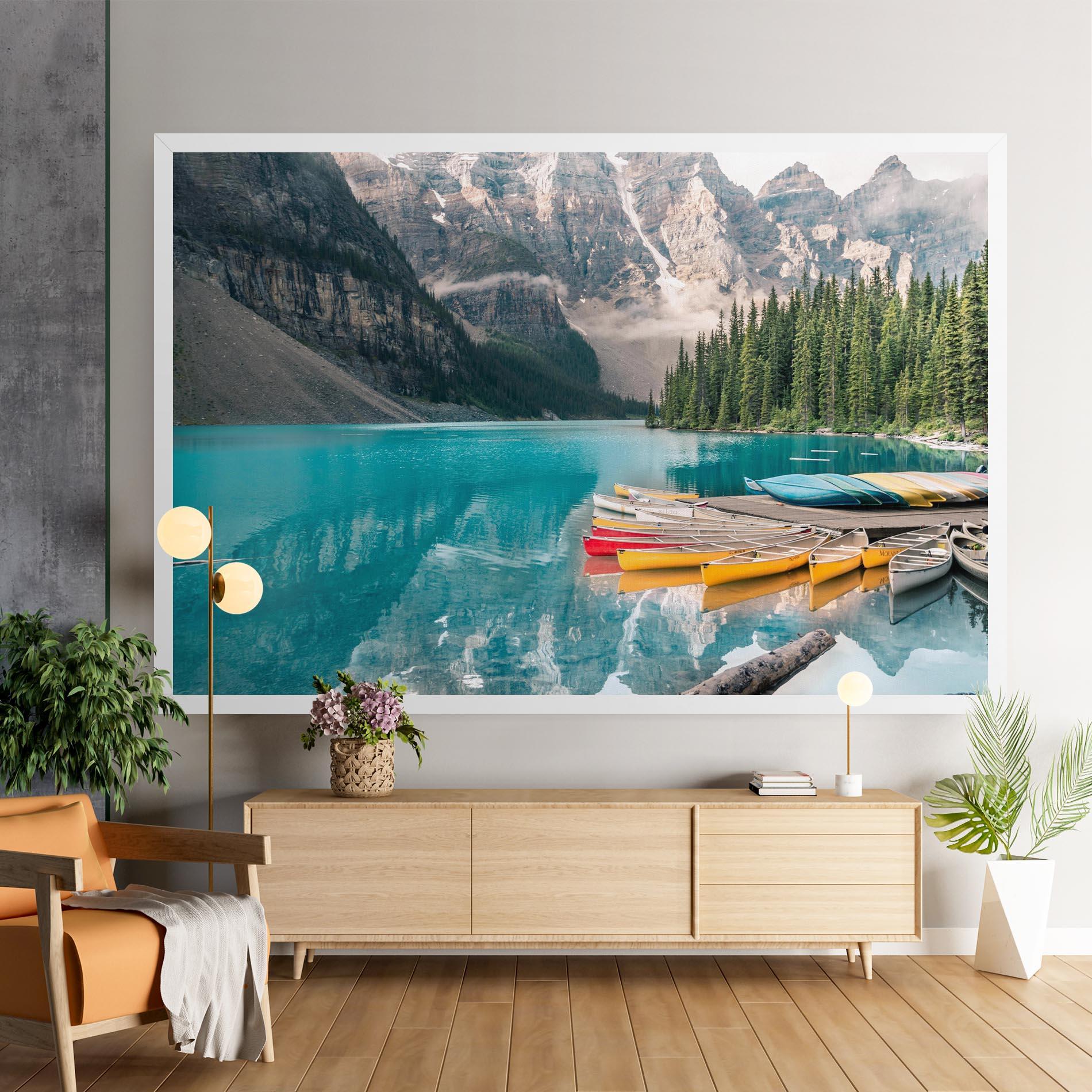 Obraz na Płótnie Beautiful Moraine Lake mockup 9