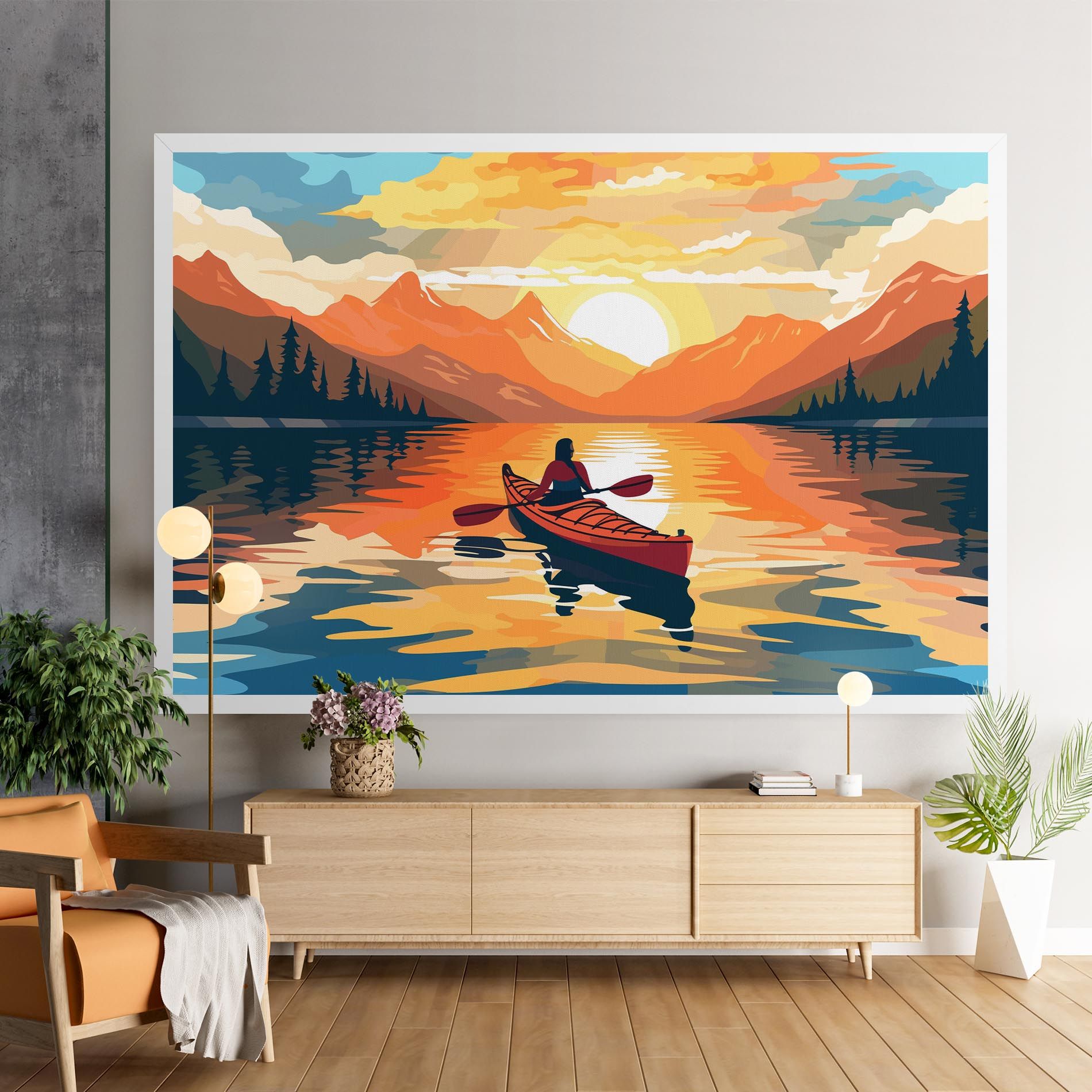 Boat Sunset Woman mockup 9