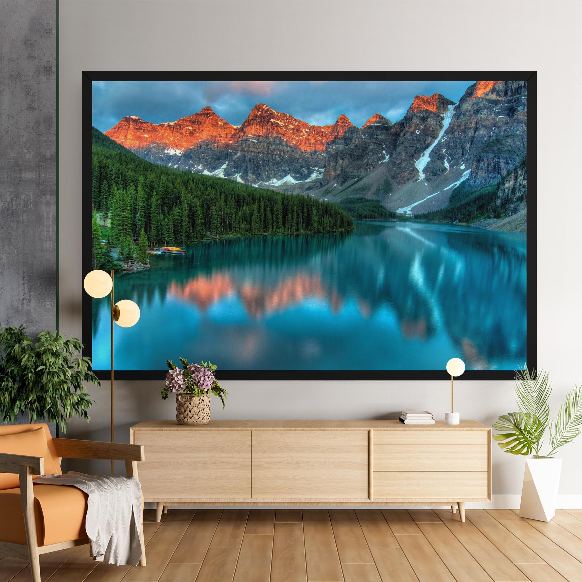 Obraz na Płótnie Beautiful Blue Lake mockup 9