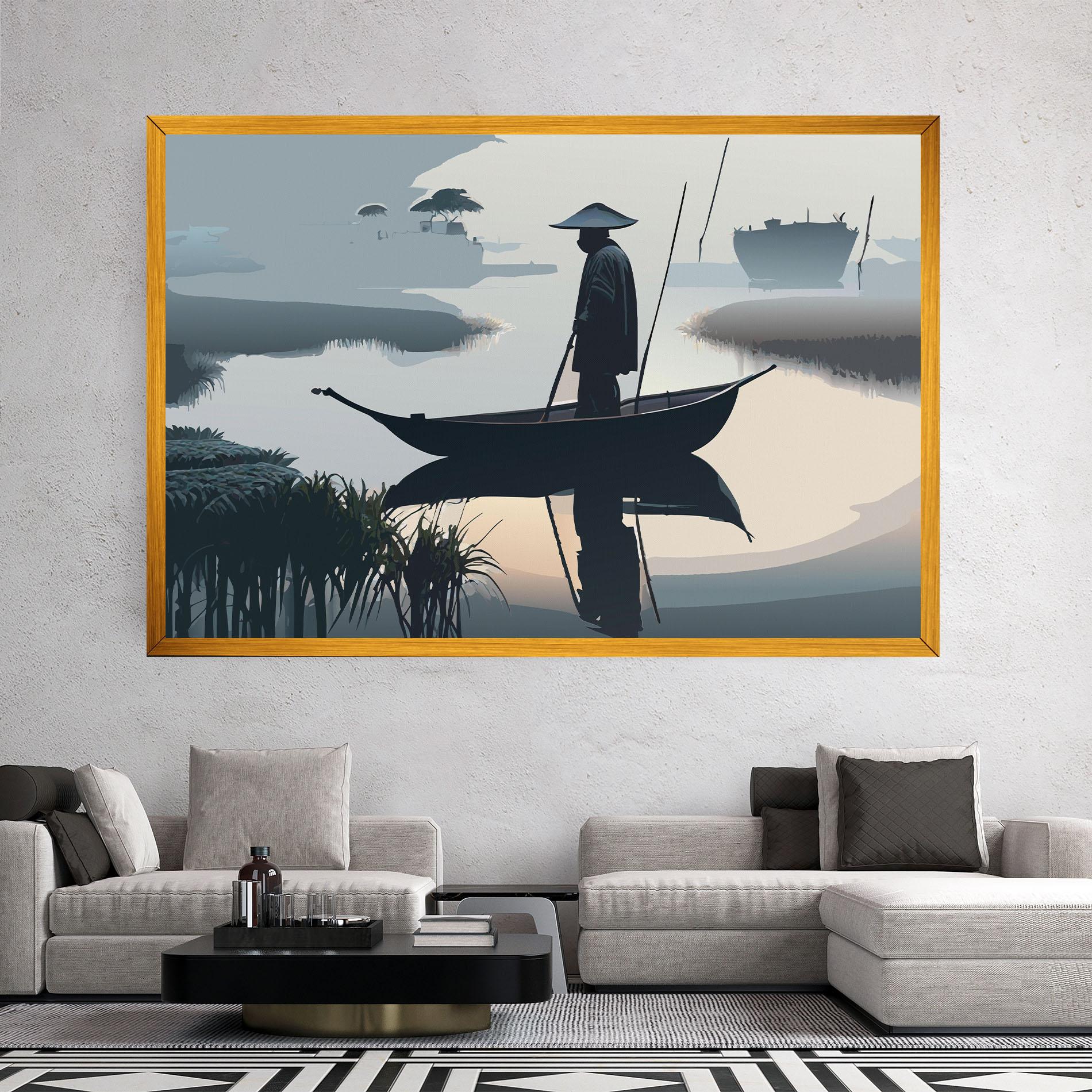 Obraz na Płótnie Japan Fisherman mockup 2