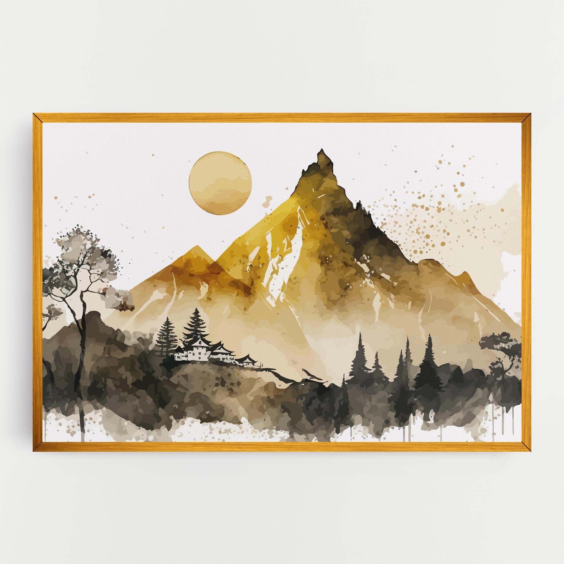 Obraz na Płótnie Gold Mountain Art mockup 0