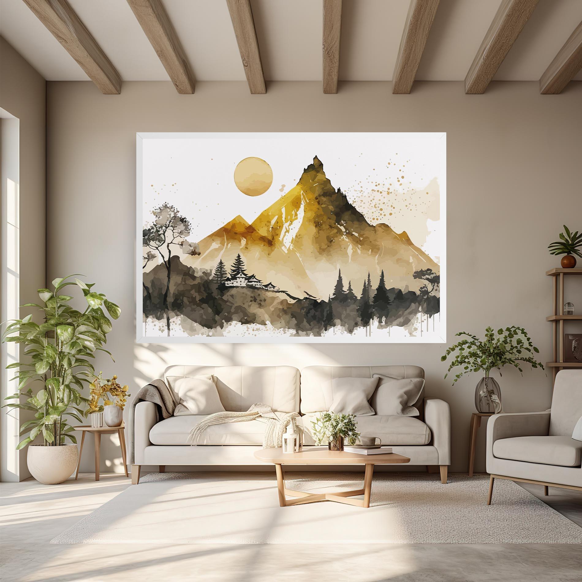 Obraz na Płótnie Gold Mountain Art mockup 6