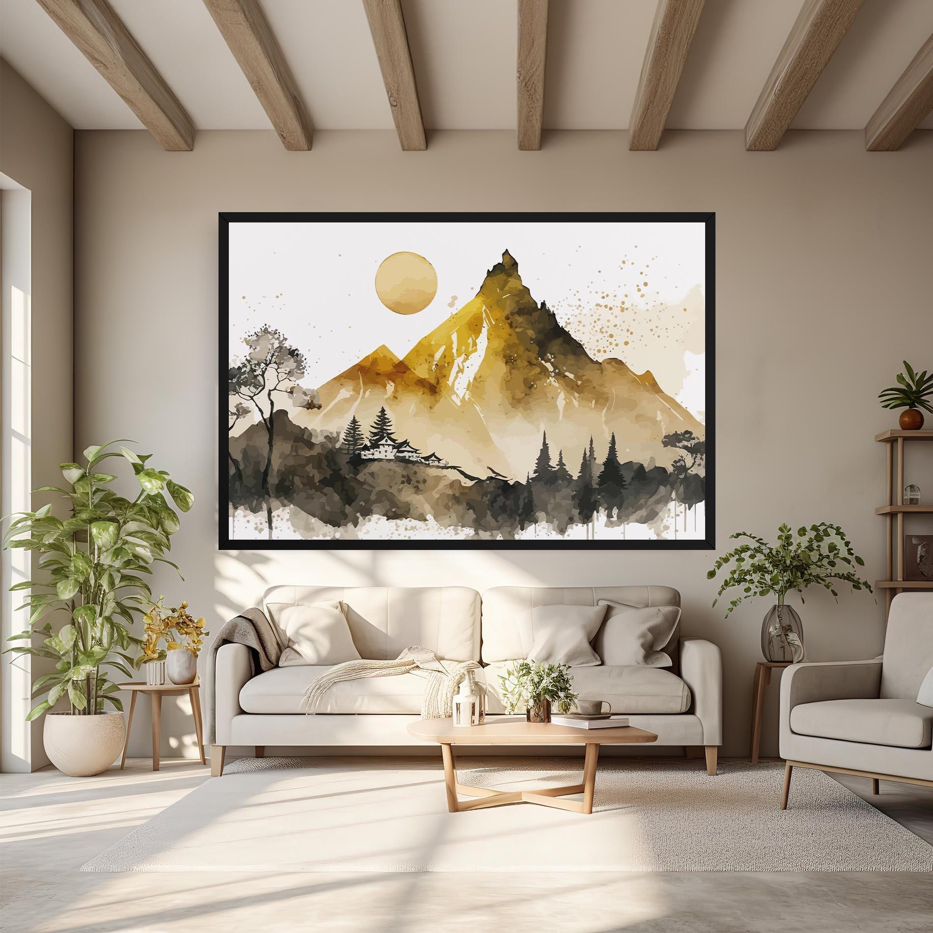 Obraz na Płótnie Gold Mountain Art mockup 6