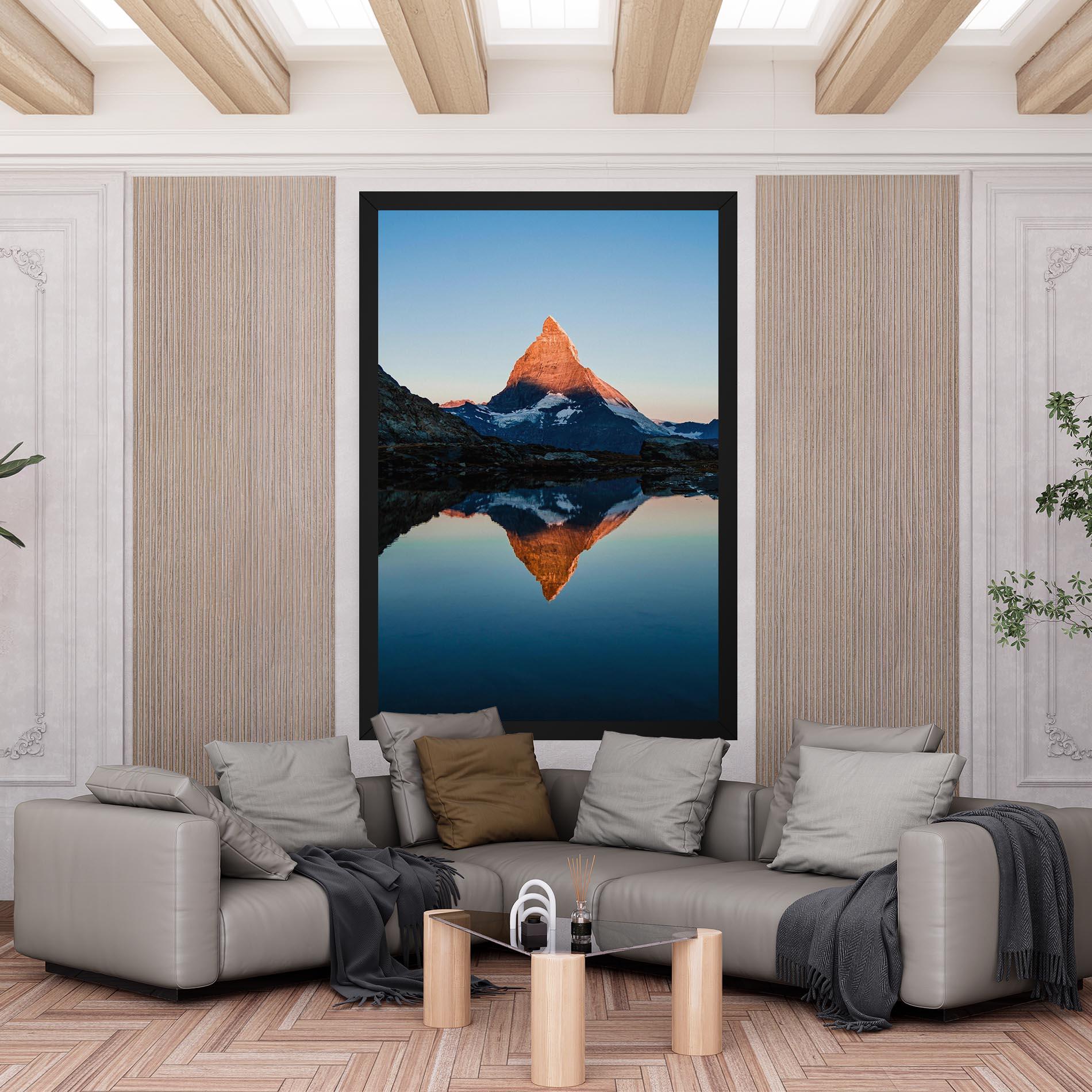 Obraz na Płótnie Mirror Mountain mockup 6