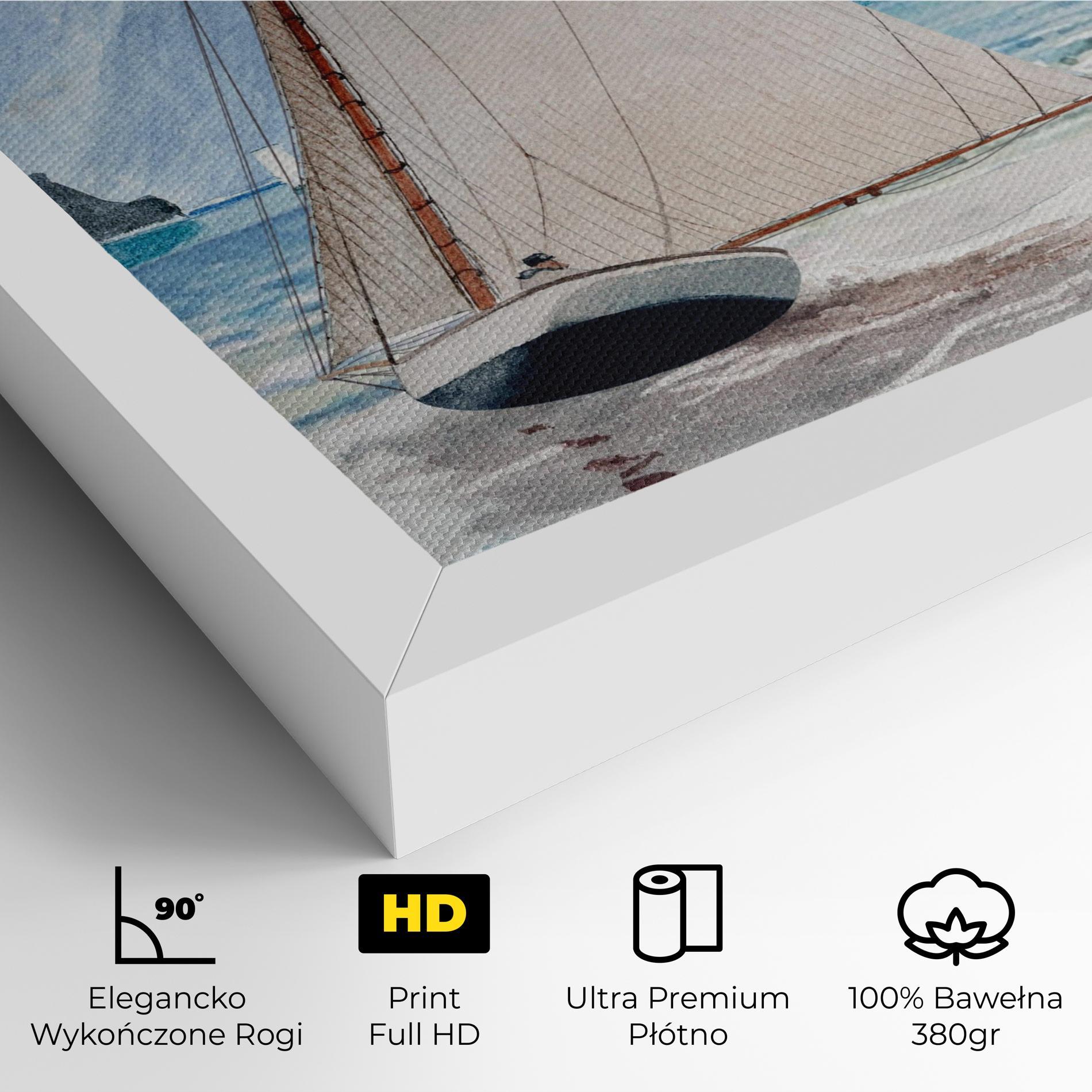 Obraz na Płótnie Boat Mountain View mockup 4