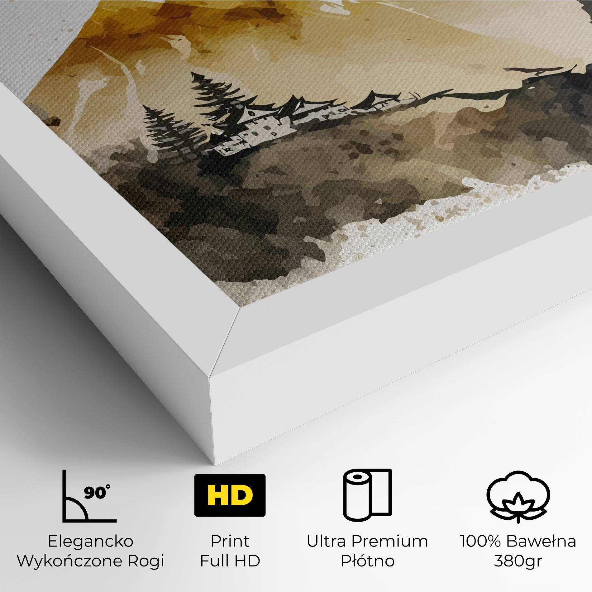 Obraz na Płótnie Gold Mountain Art mockup 4