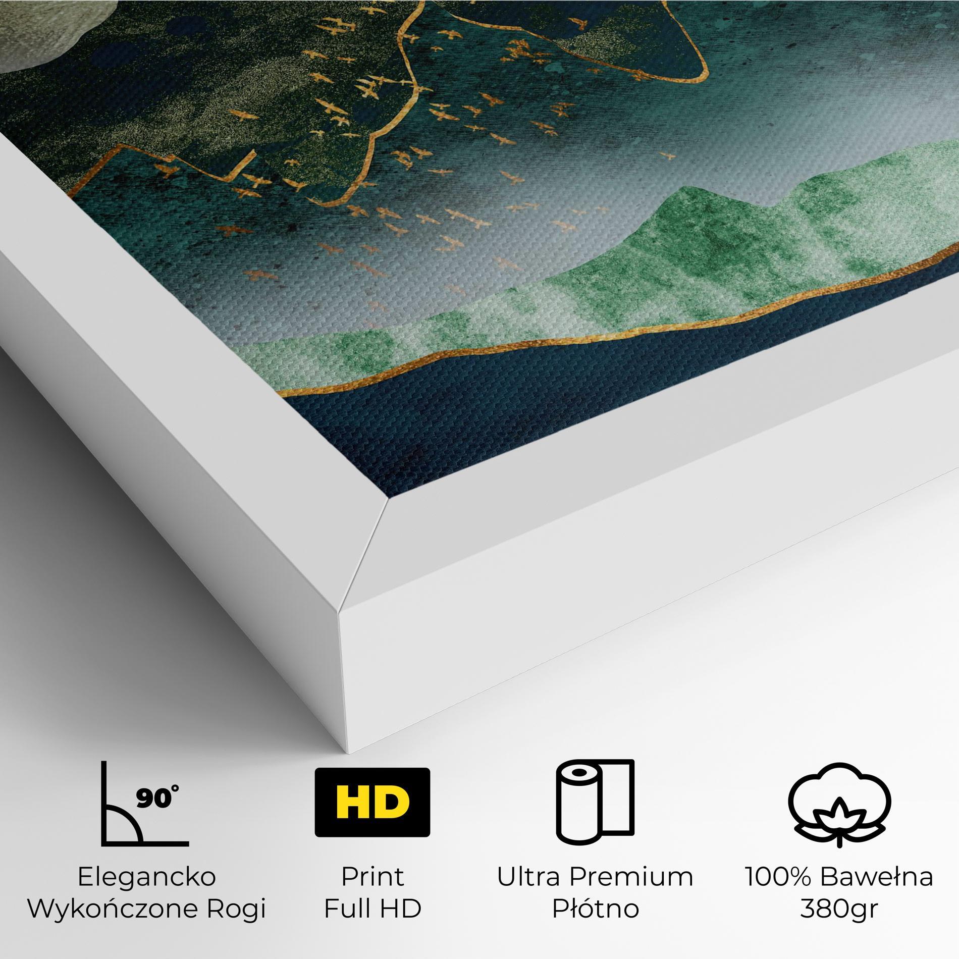 Obraz na Płótnie Golden Mountains mockup 4