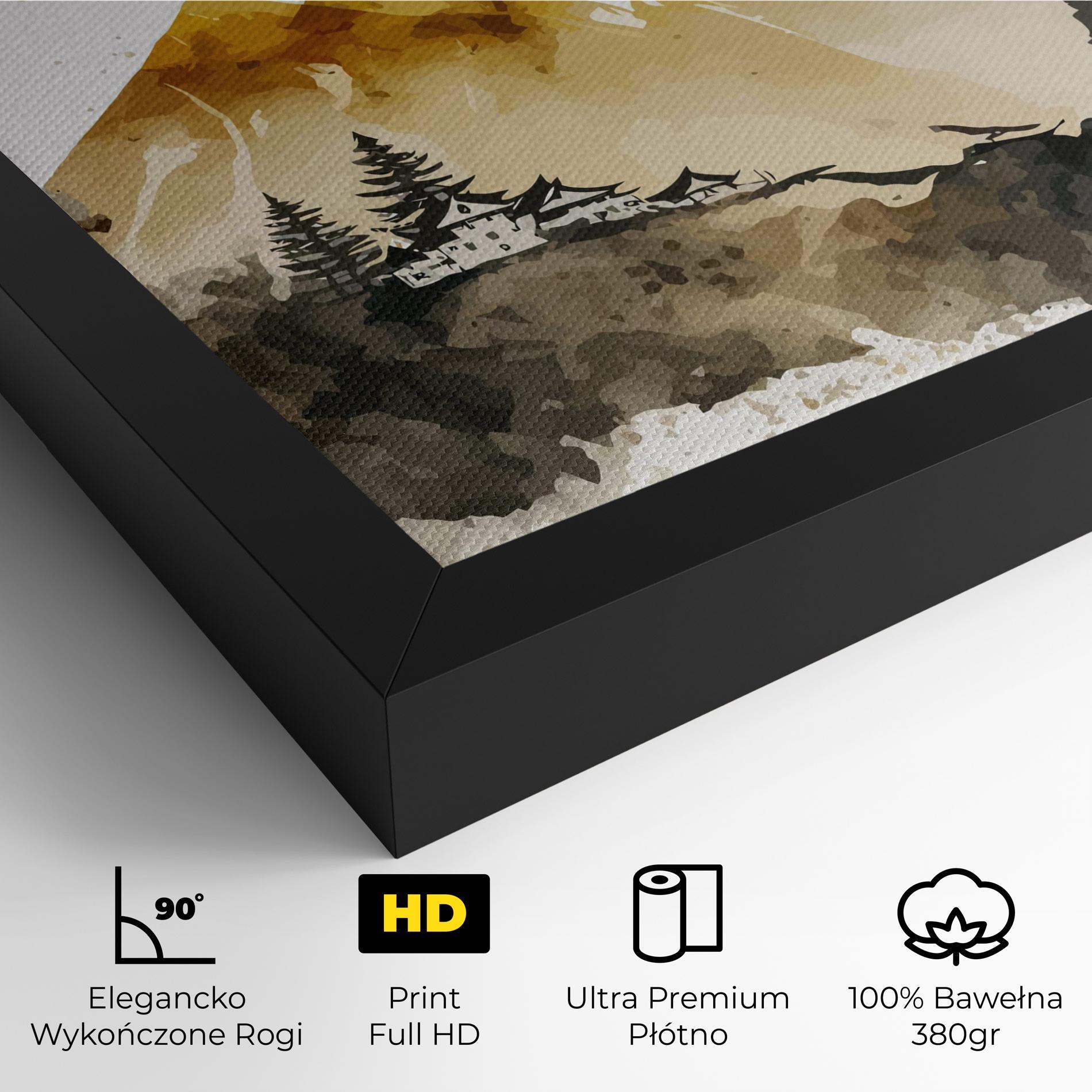 Obraz na Płótnie Gold Mountain Art mockup 4