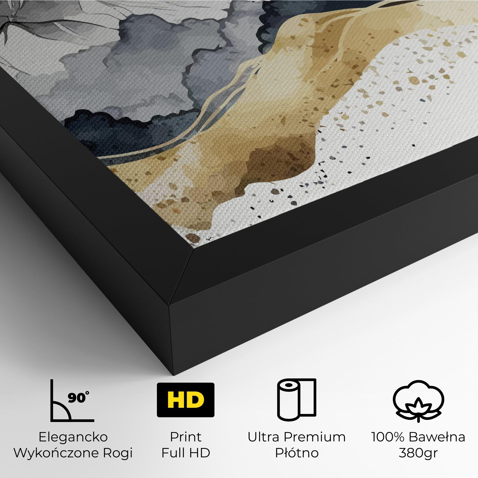 Obraz na Płótnie Grey Gold Mountain mockup 4