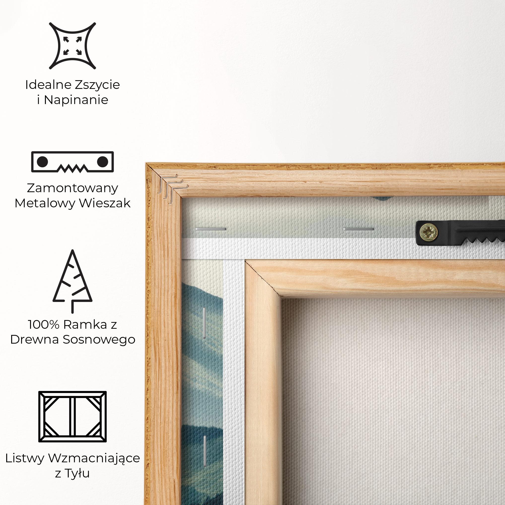 Obraz na Płótnie Amazing Foggy Mountain mockup 5