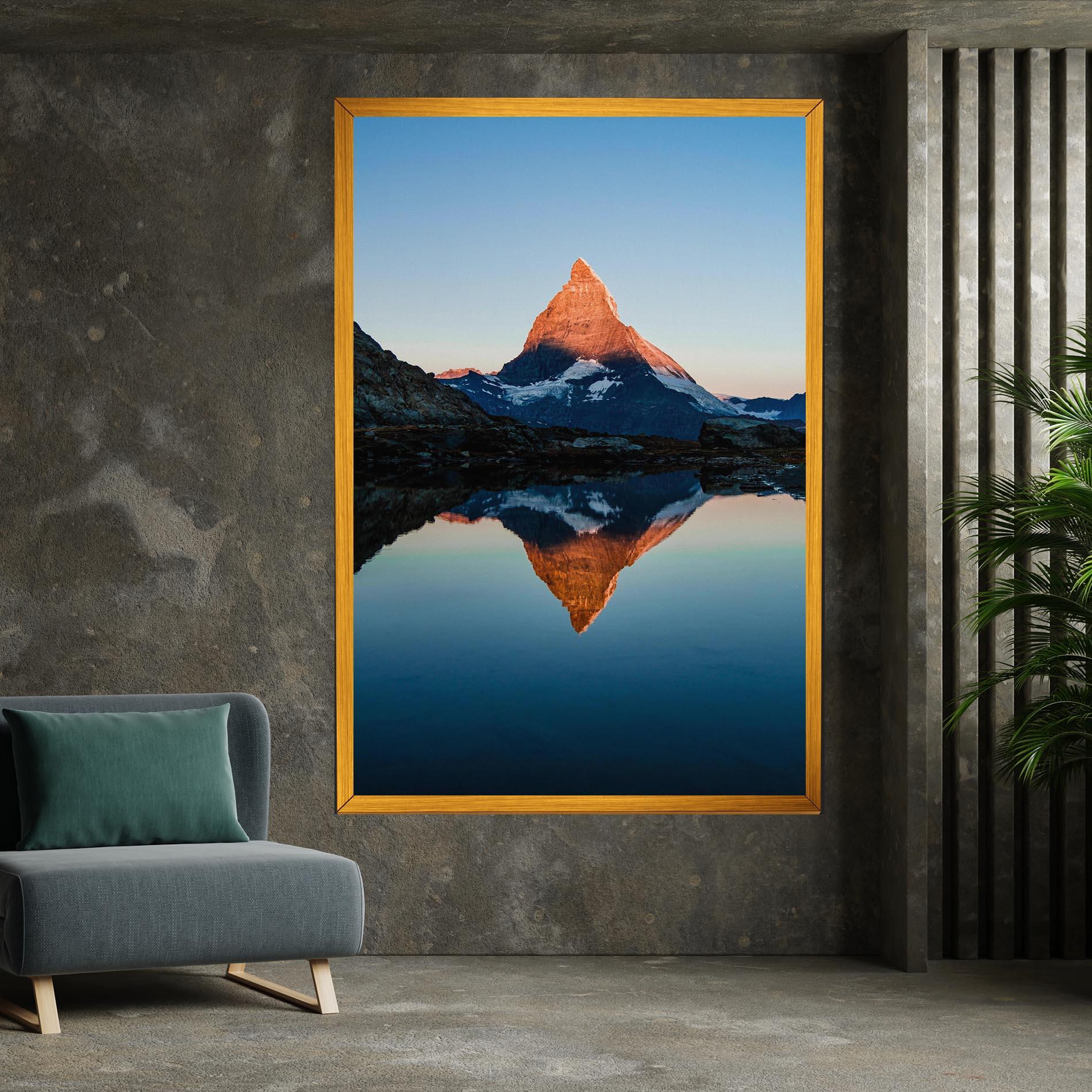 Obraz na Płótnie Mirror Mountain mockup 7