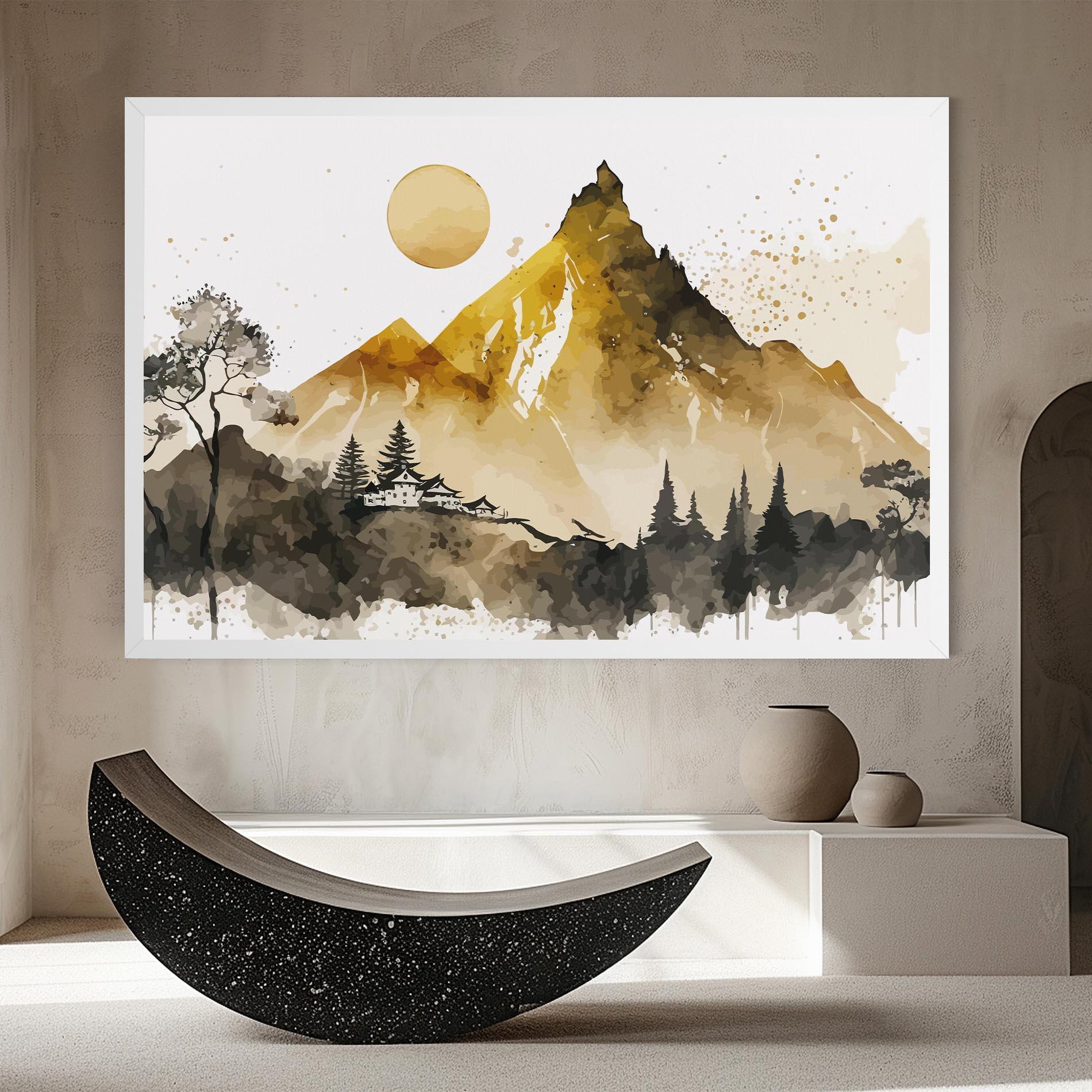 Obraz na Płótnie Gold Mountain Art mockup 8