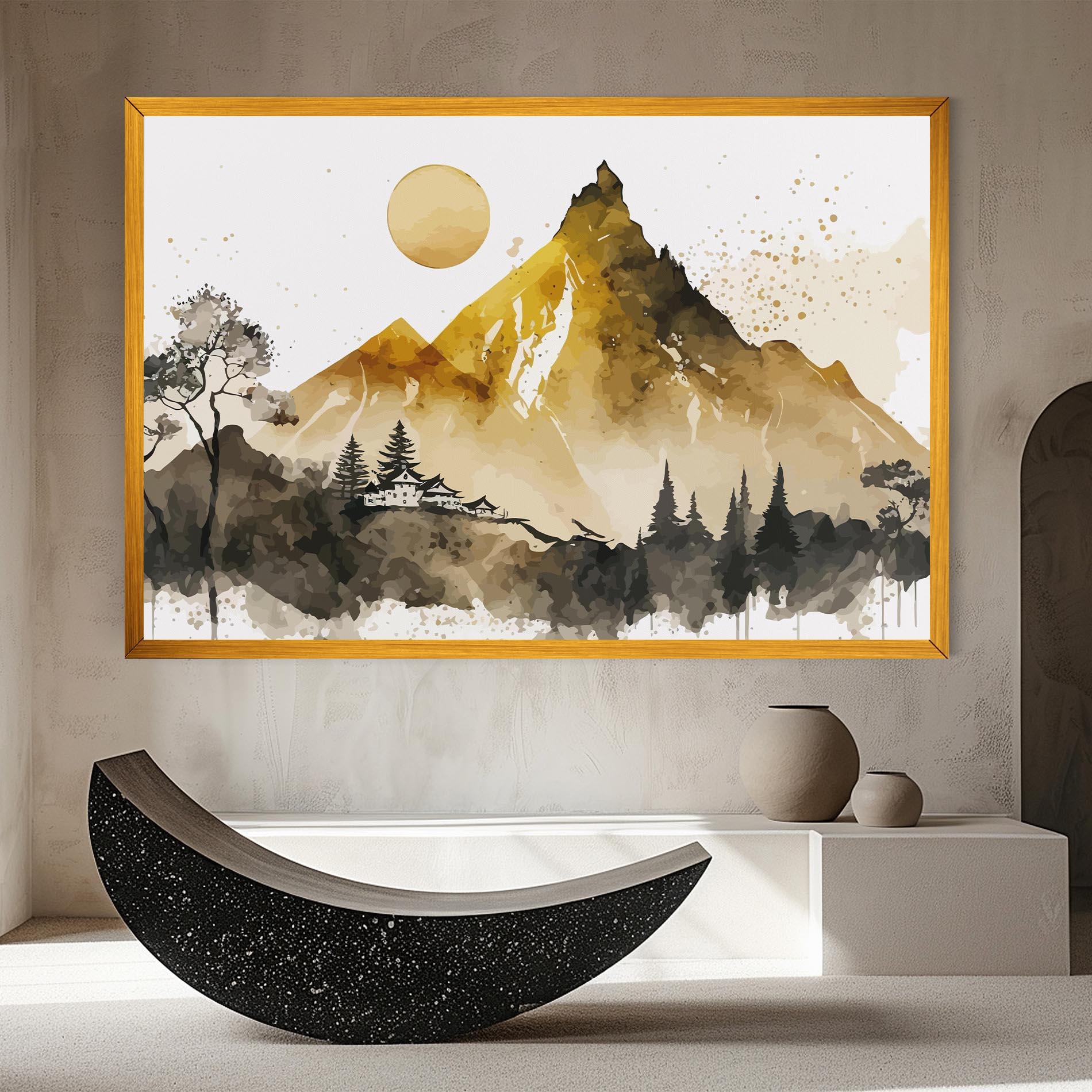 Obraz na Płótnie Gold Mountain Art mockup 8
