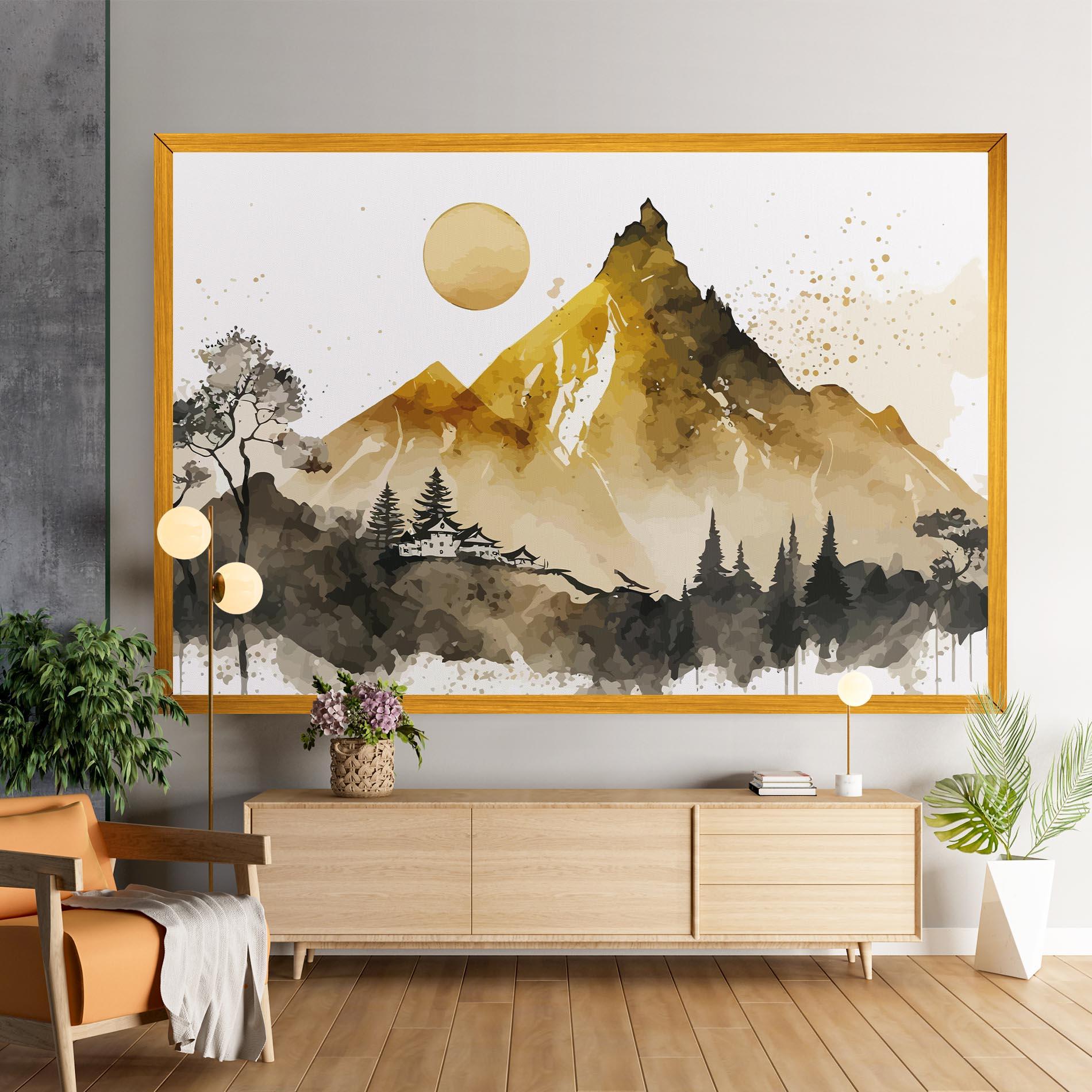 Obraz na Płótnie Gold Mountain Art mockup 9