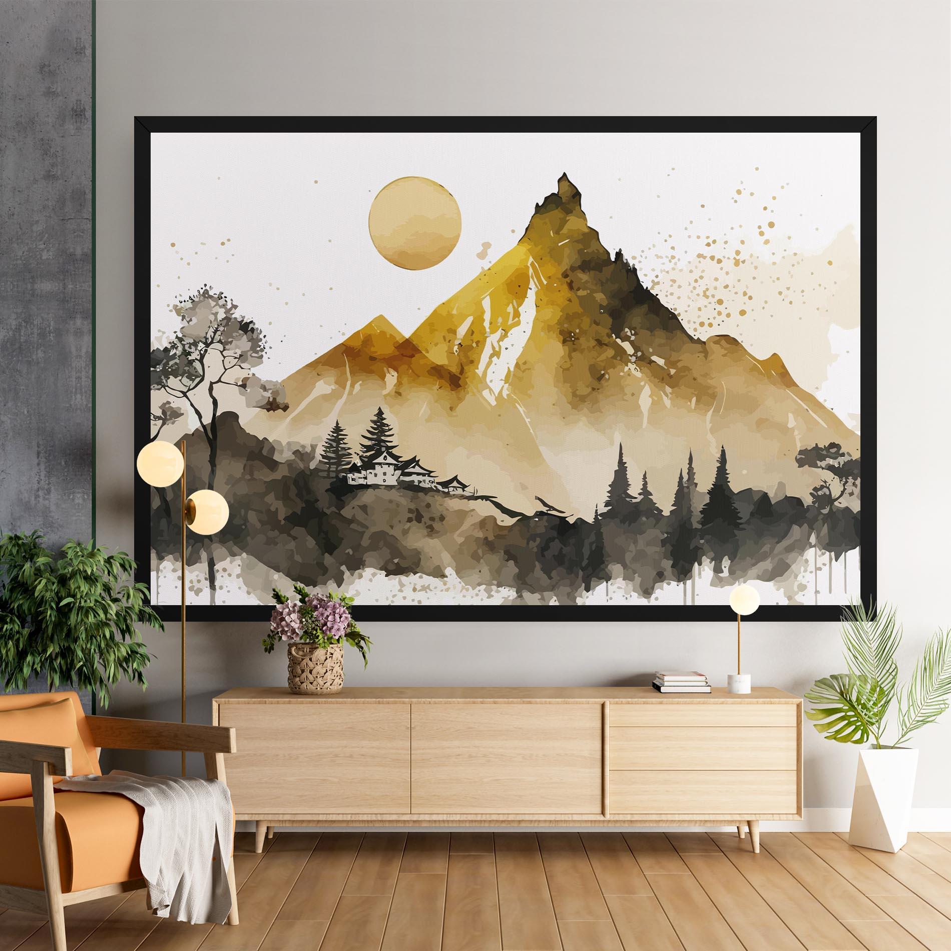 Obraz na Płótnie Gold Mountain Art mockup 9