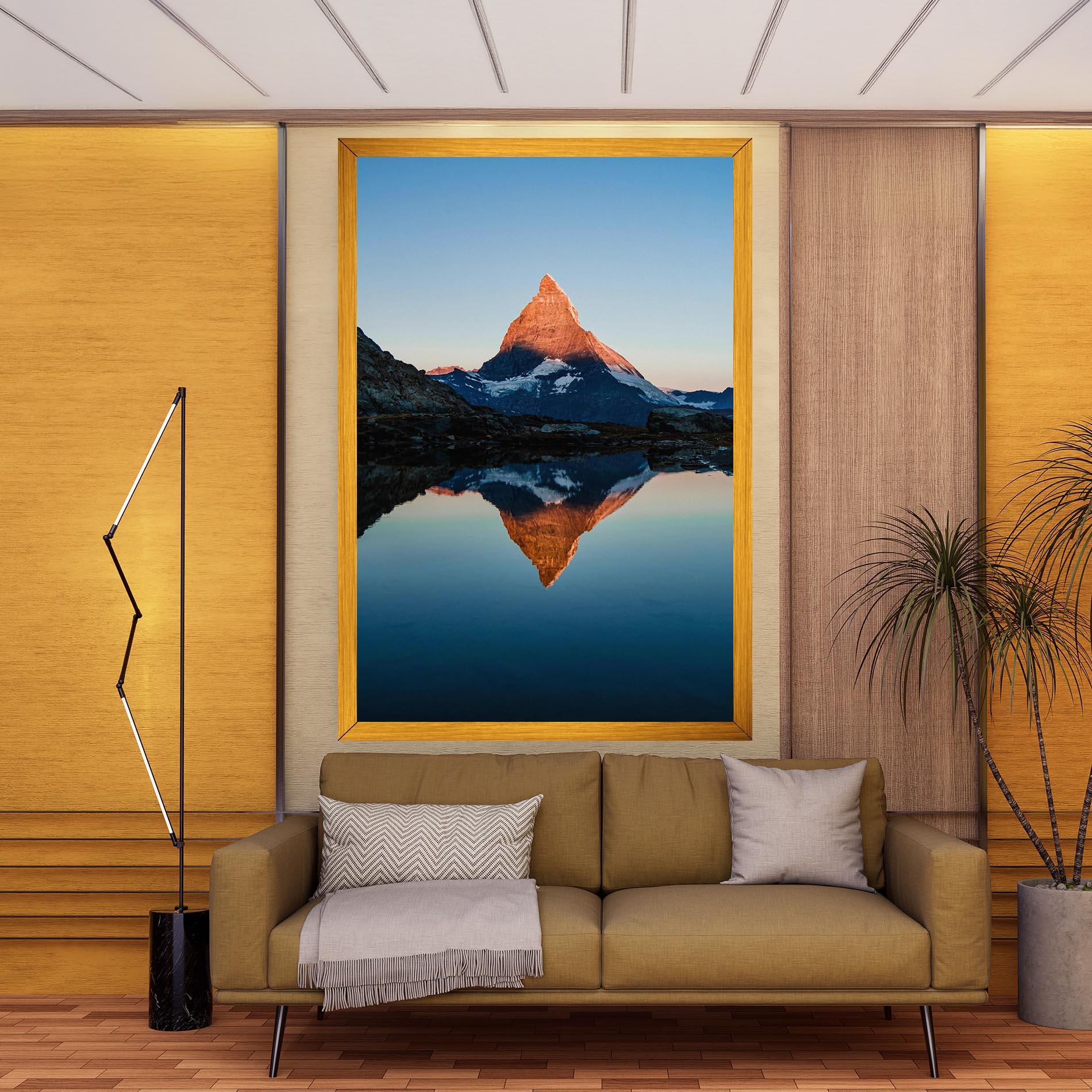 Obraz na Płótnie Mirror Mountain mockup 9