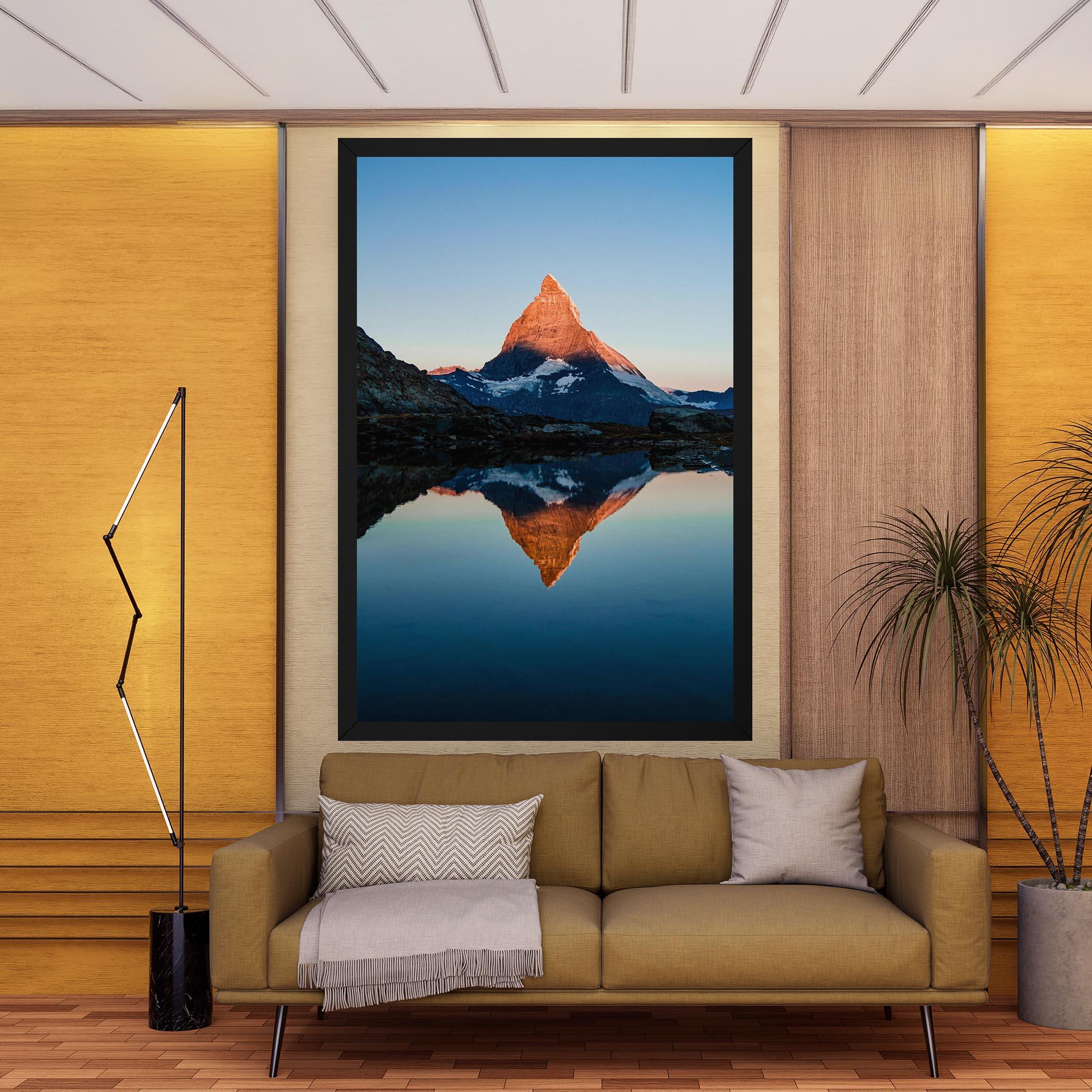 Obraz na Płótnie Mirror Mountain mockup 9