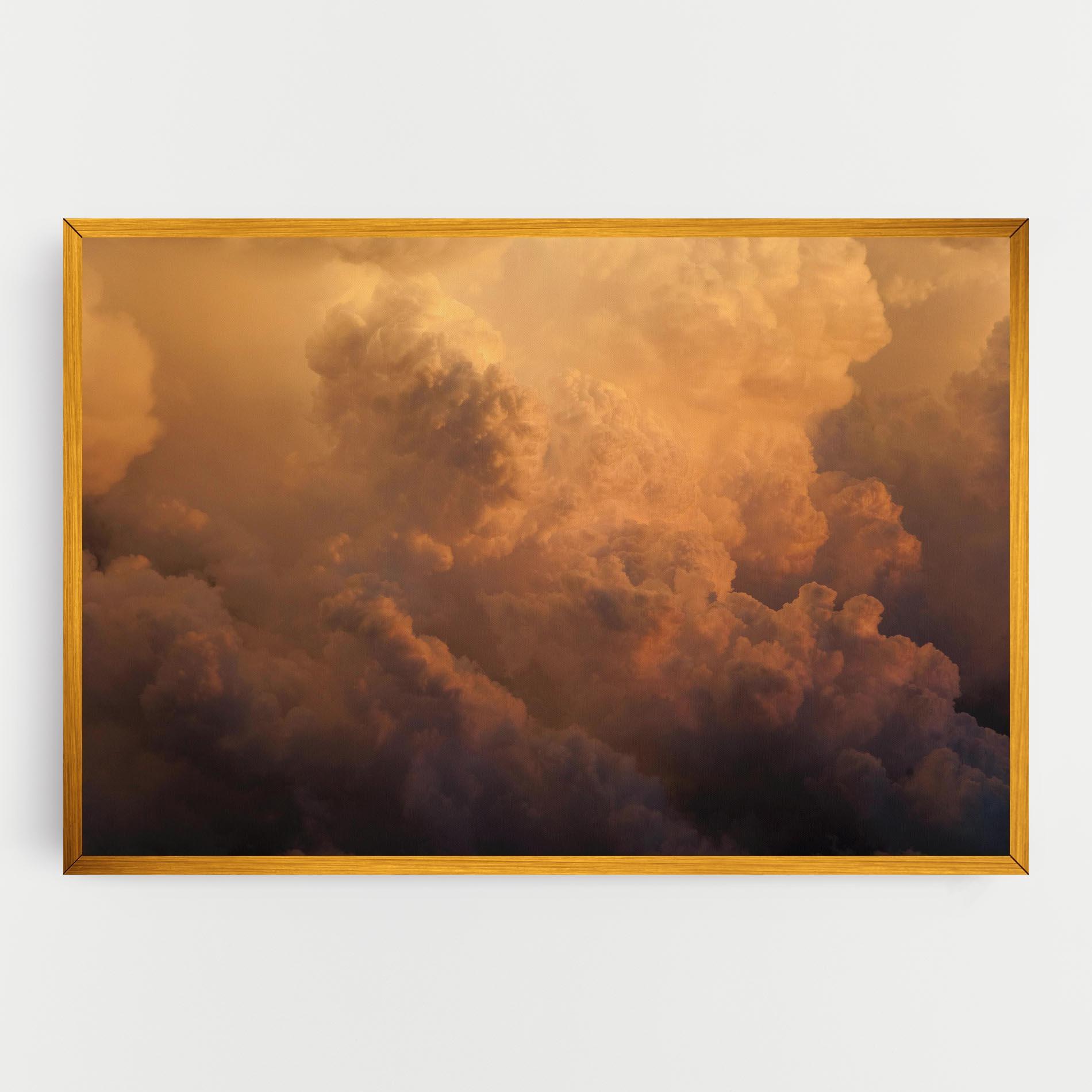 Obraz na Płótnie Brown Orange Clouds mockup 0