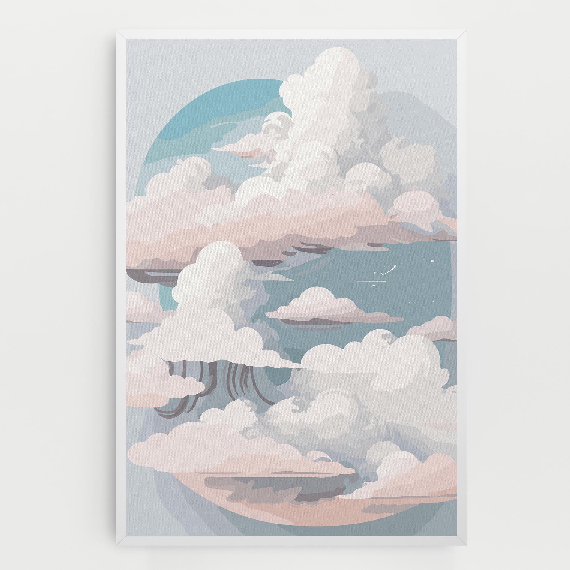 Obraz na Płótnie Cloud White Art mockup 0