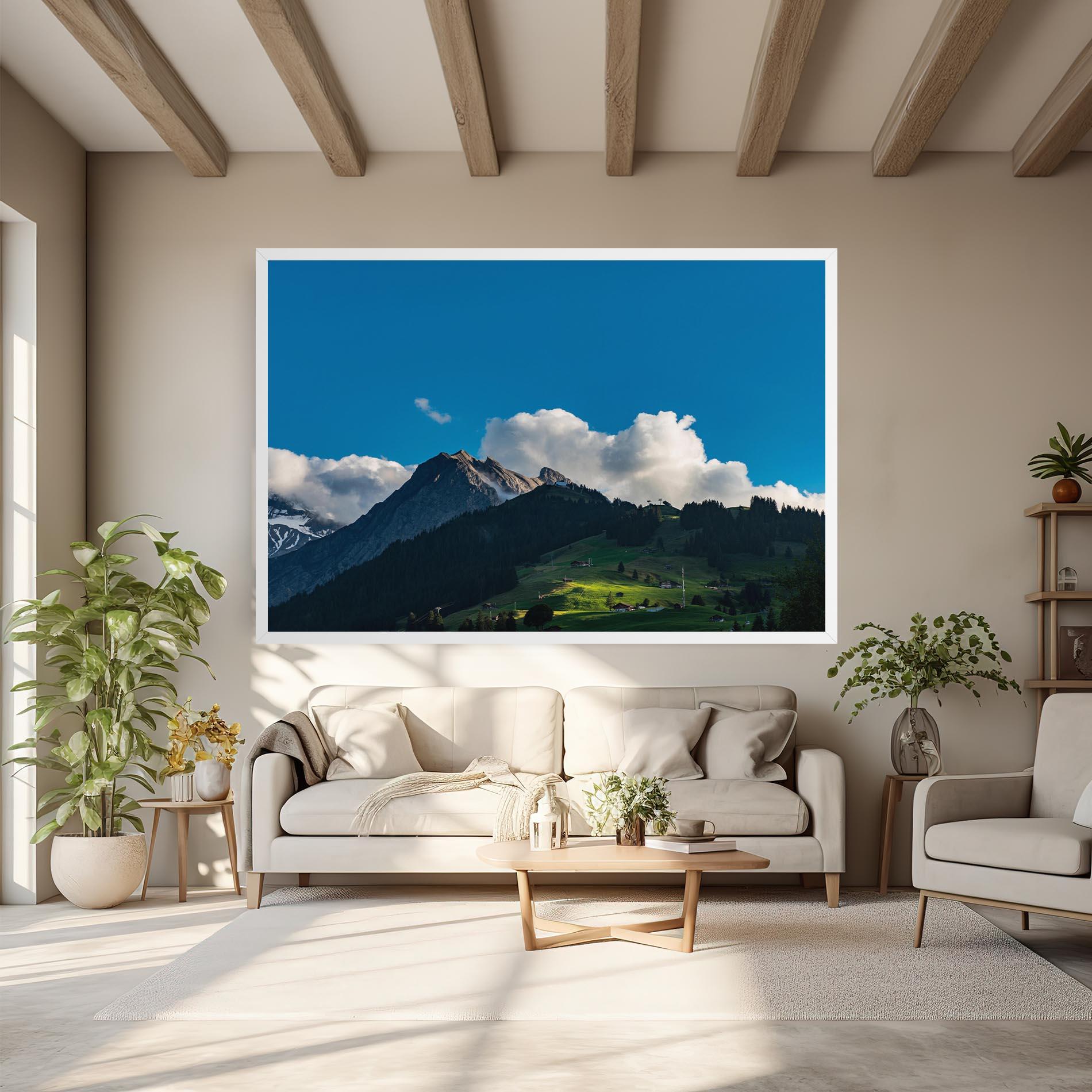 Obraz na Płótnie Beautiful Mountain Cloud View mockup 6