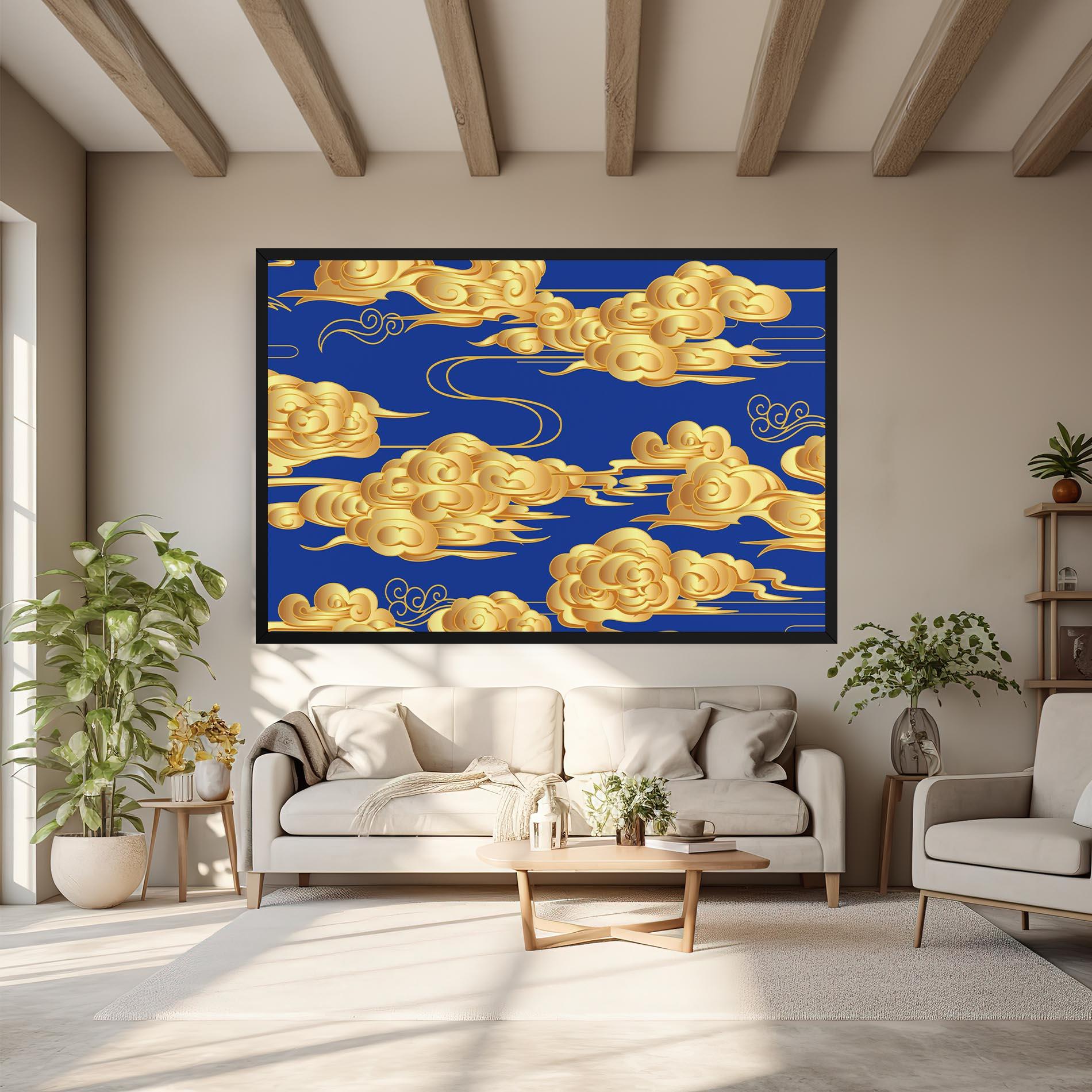 Obraz na Płótnie Gold Clouds mockup 6