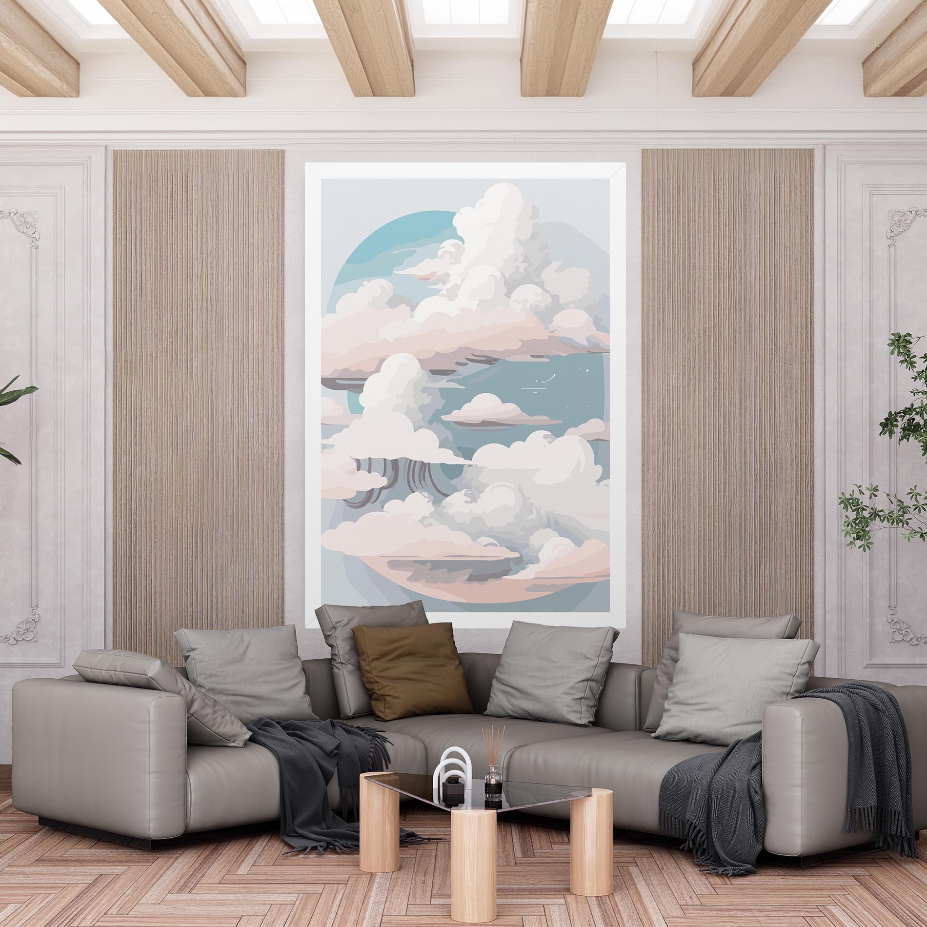 Obraz na Płótnie Cloud White Art mockup 6