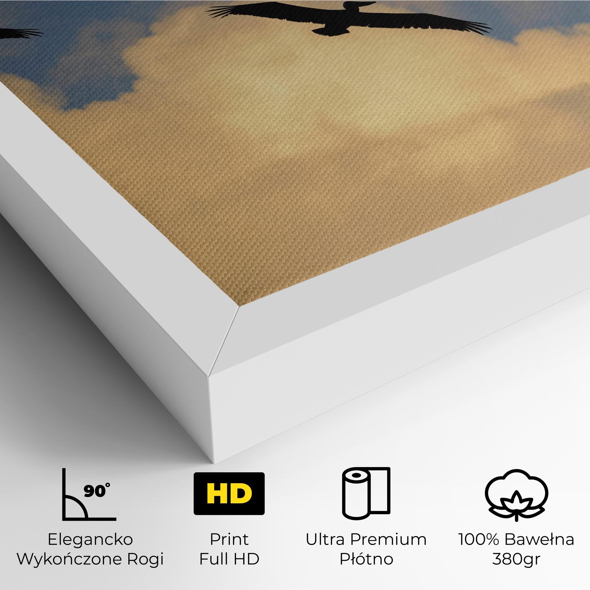 Obraz na Płótnie Bird Shilouette Cloud mockup 4