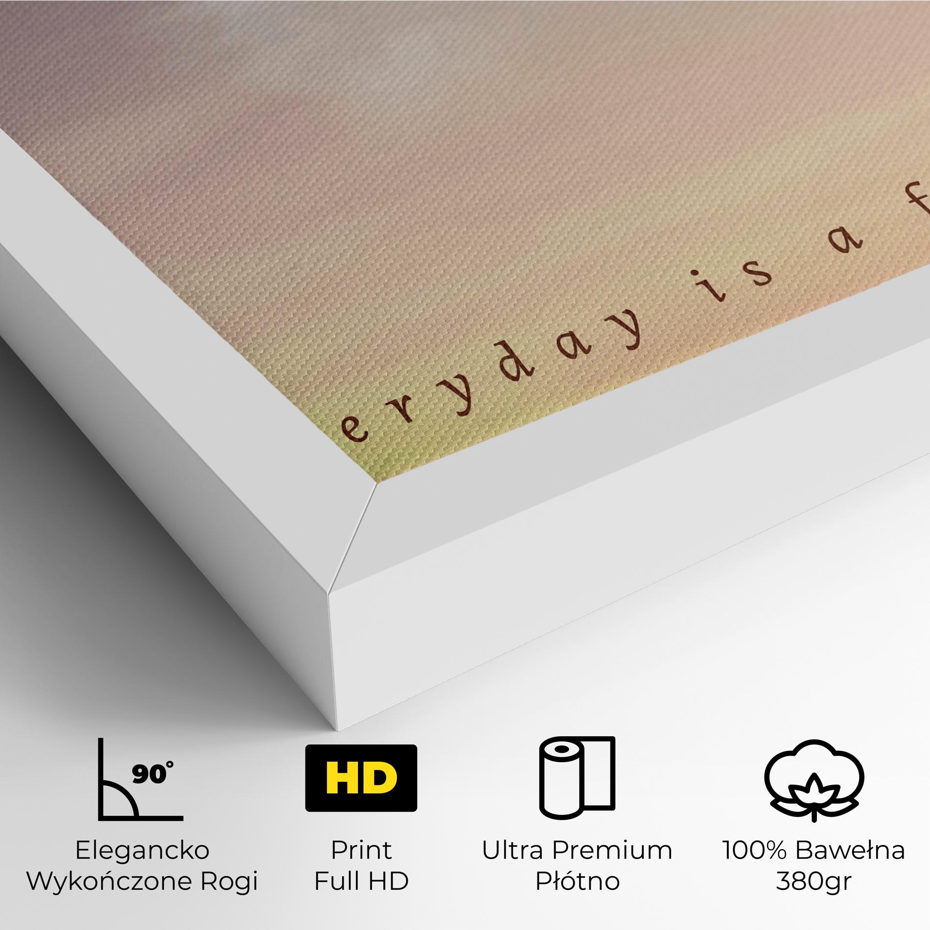 Obraz na Płótnie Clouds Text Cream mockup 4