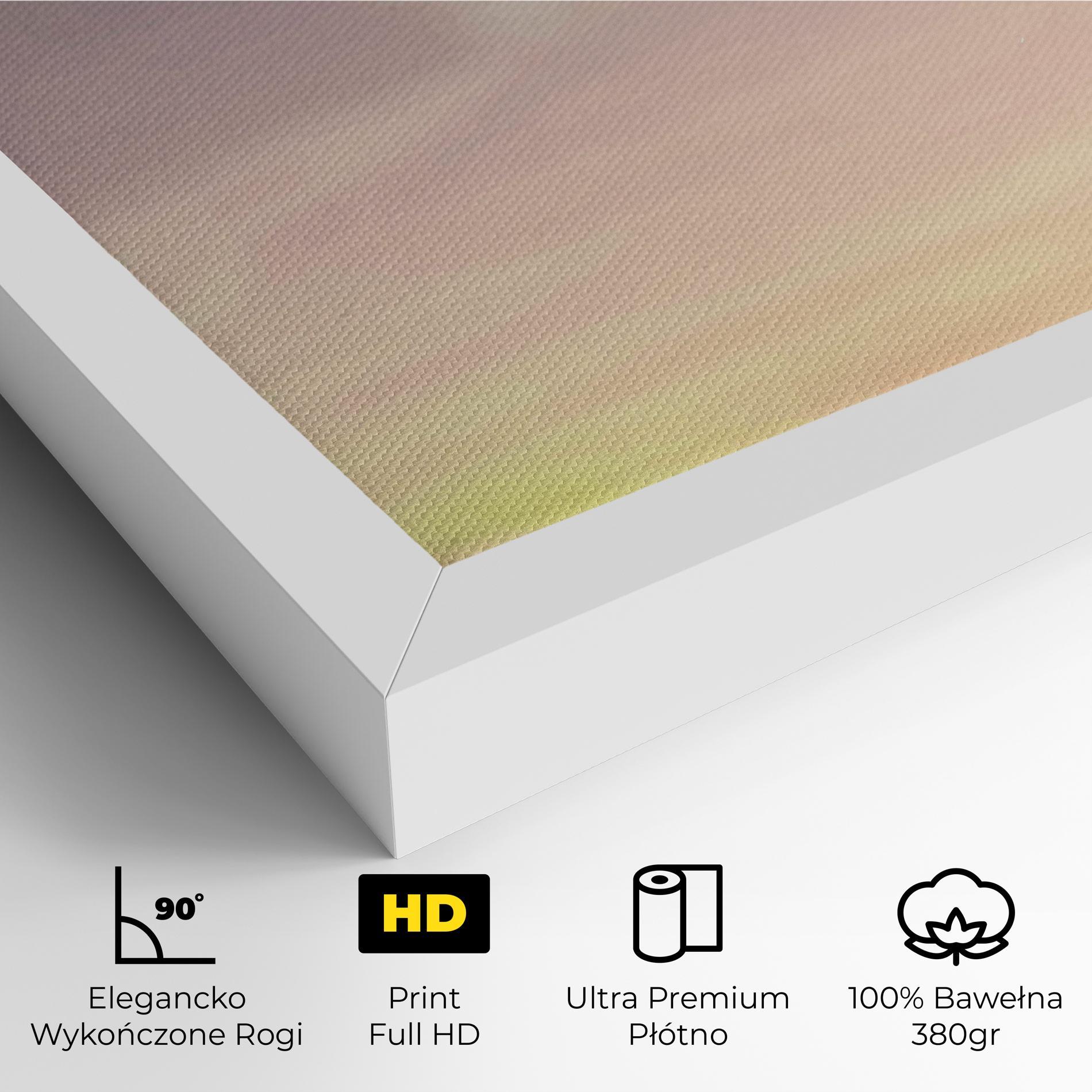 Obraz na Płótnie Clouds Watercolor Cream mockup 4