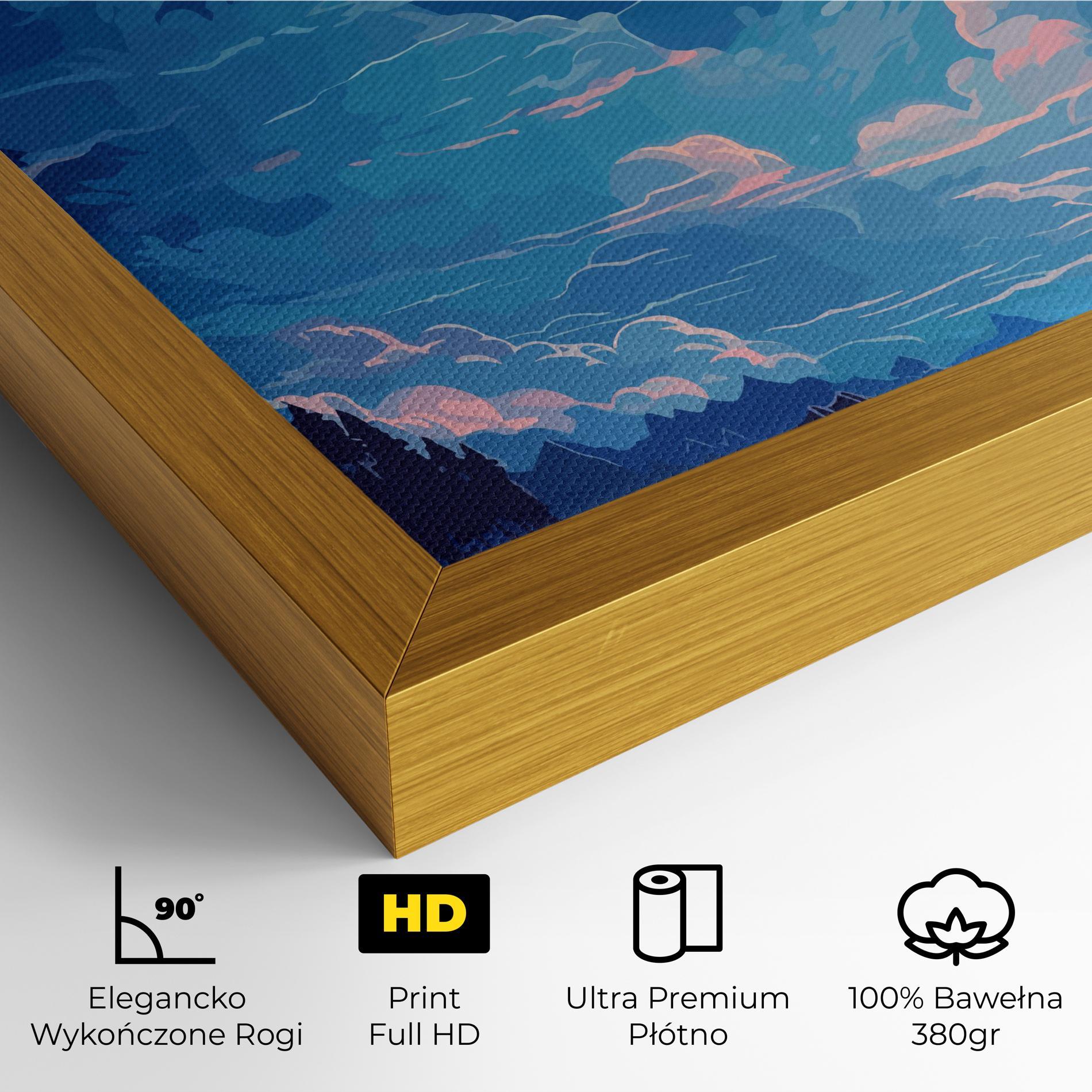 Obraz na Płótnie Blue Cloud Moon mockup 4