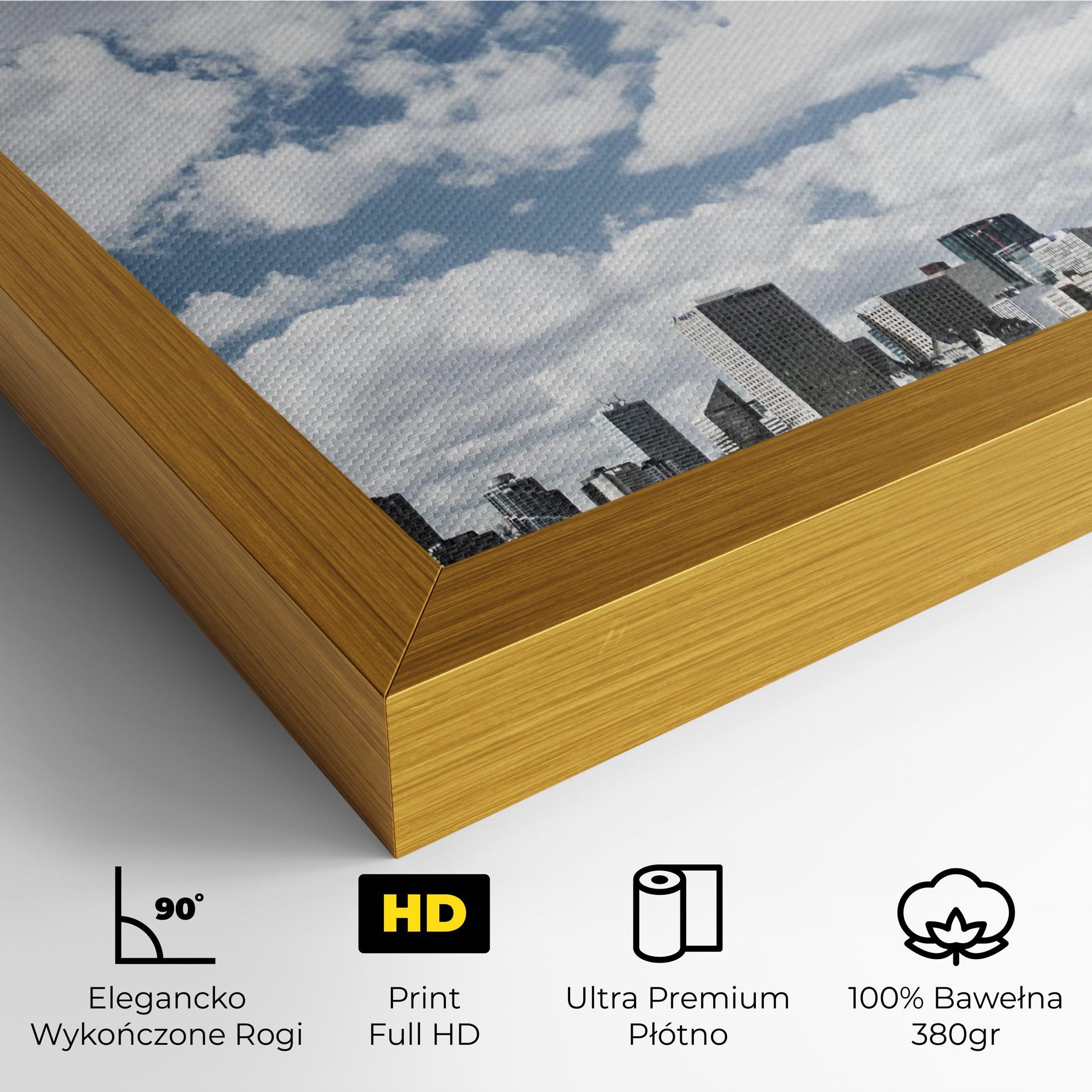 Obraz na Płótnie Clouds Over City mockup 4