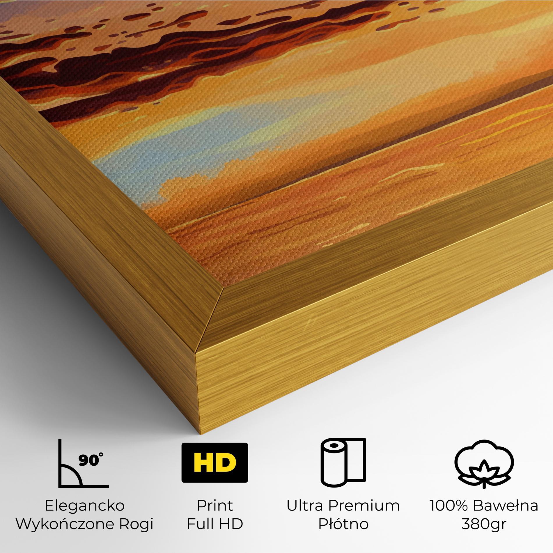 Obraz na Płótnie Dark Cloud Sunset mockup 4