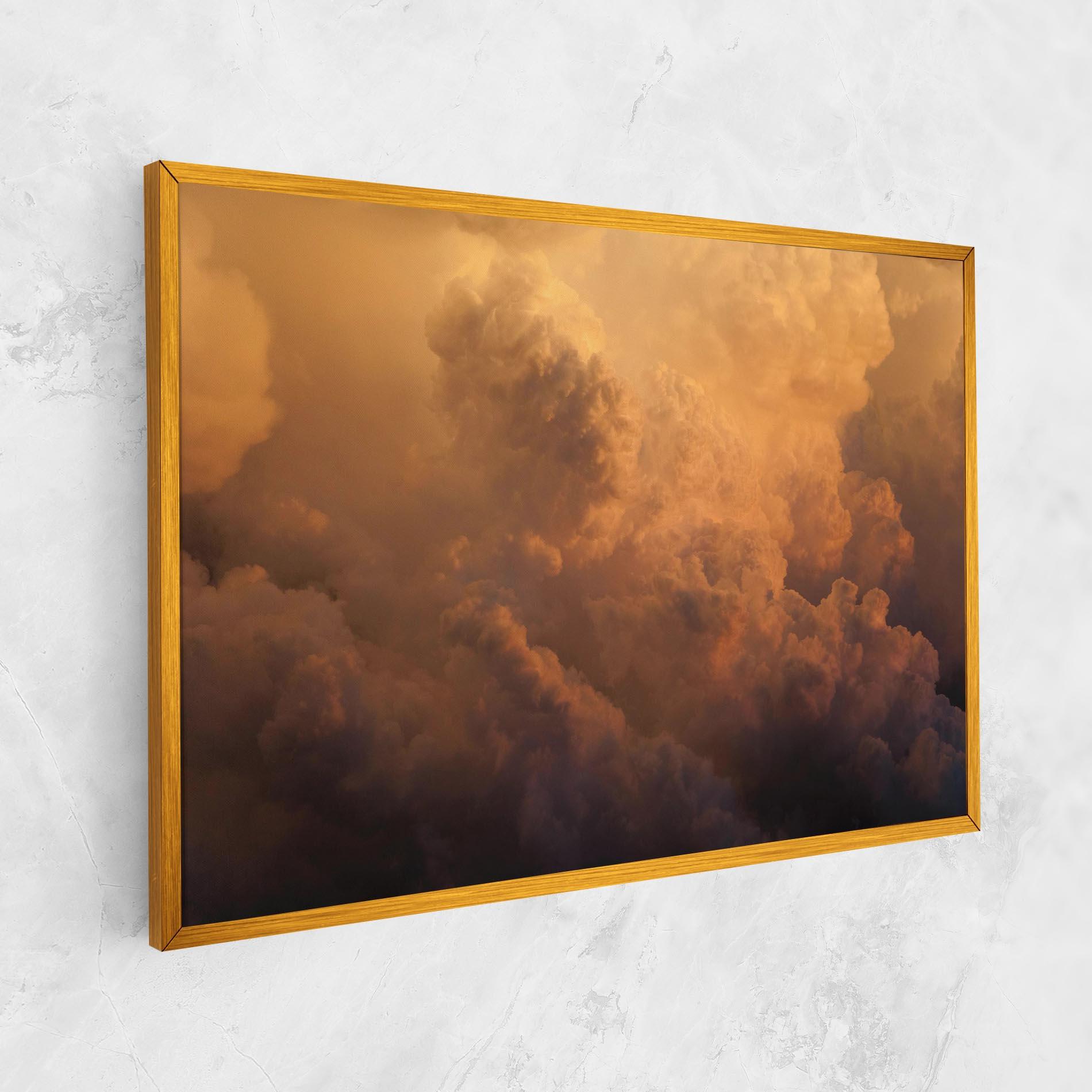 Obraz na Płótnie Brown Orange Clouds mockup 1