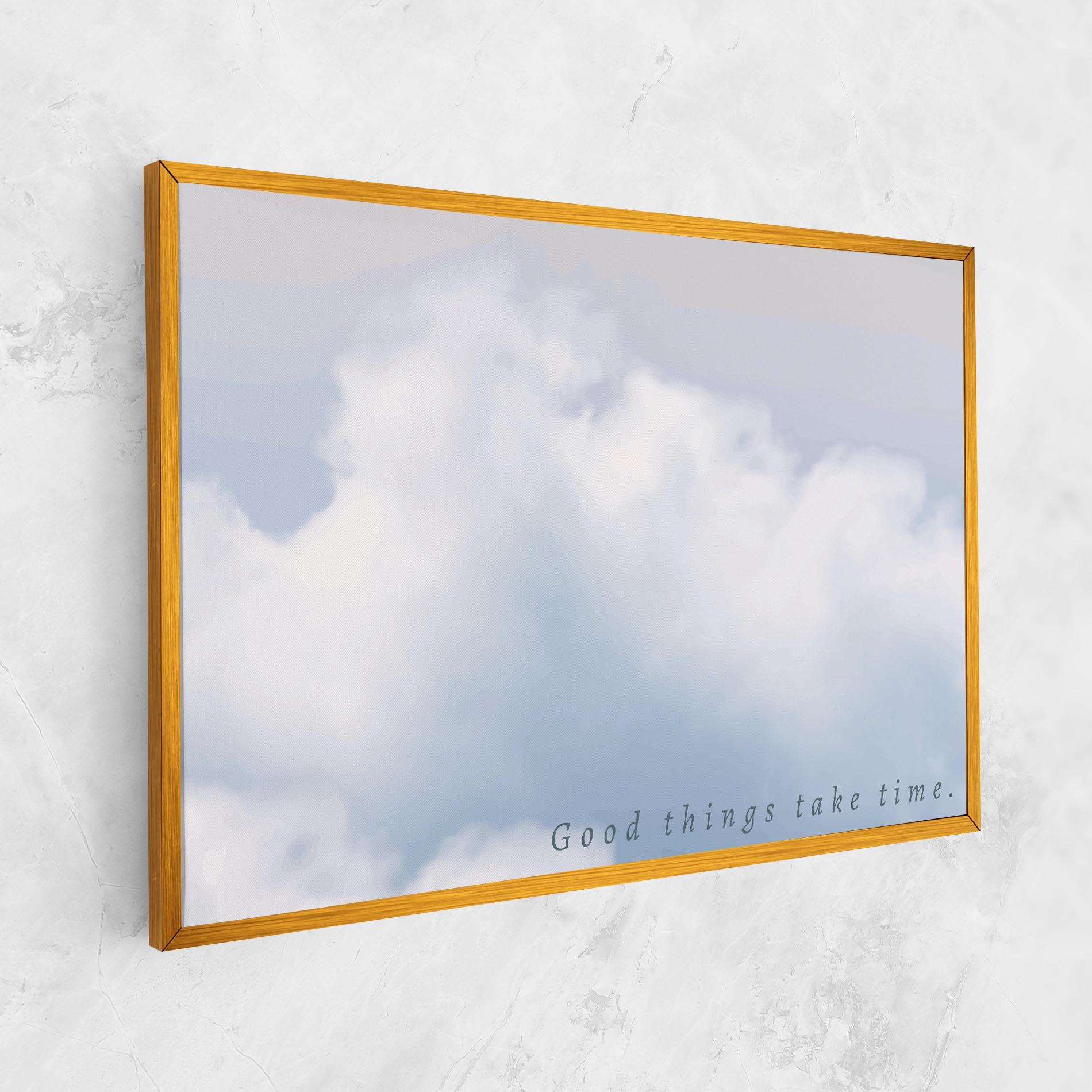 Obraz na Płótnie Clouds Text White mockup 1