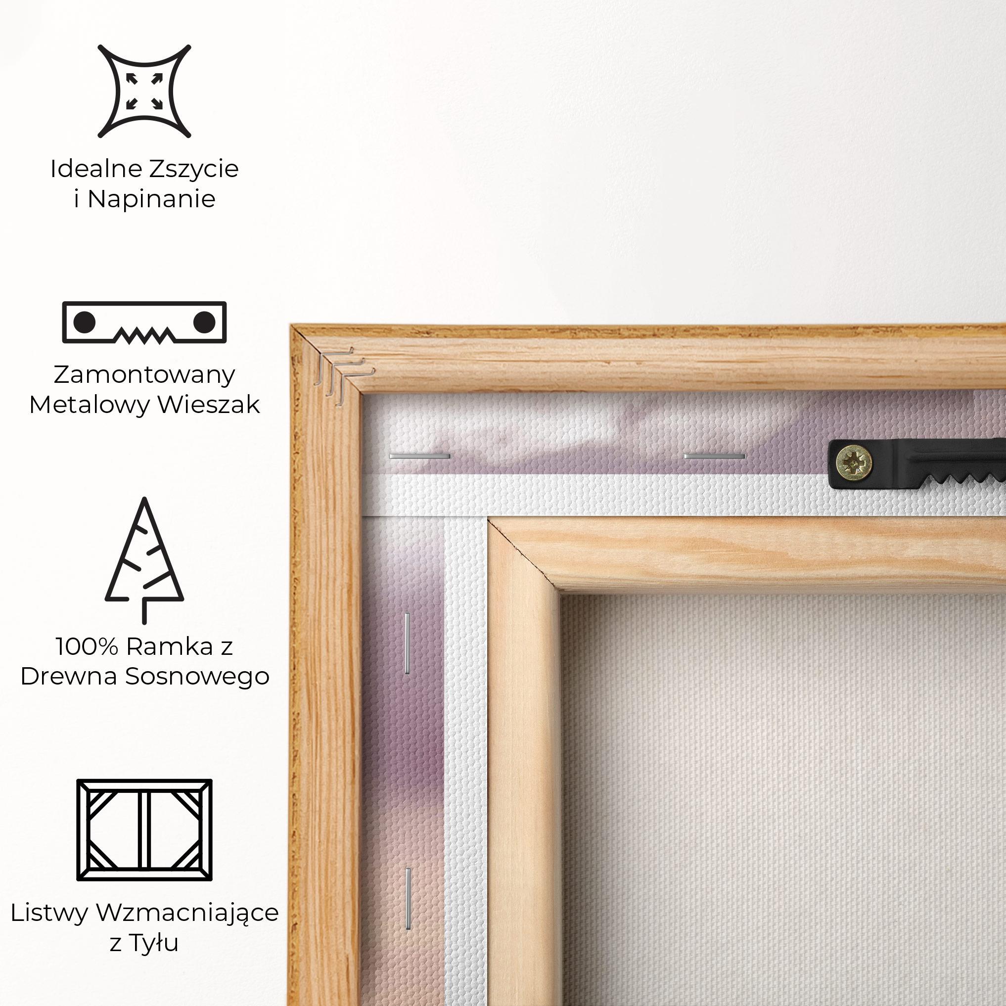 Obraz na Płótnie Clouds Watercolor Cream mockup 5