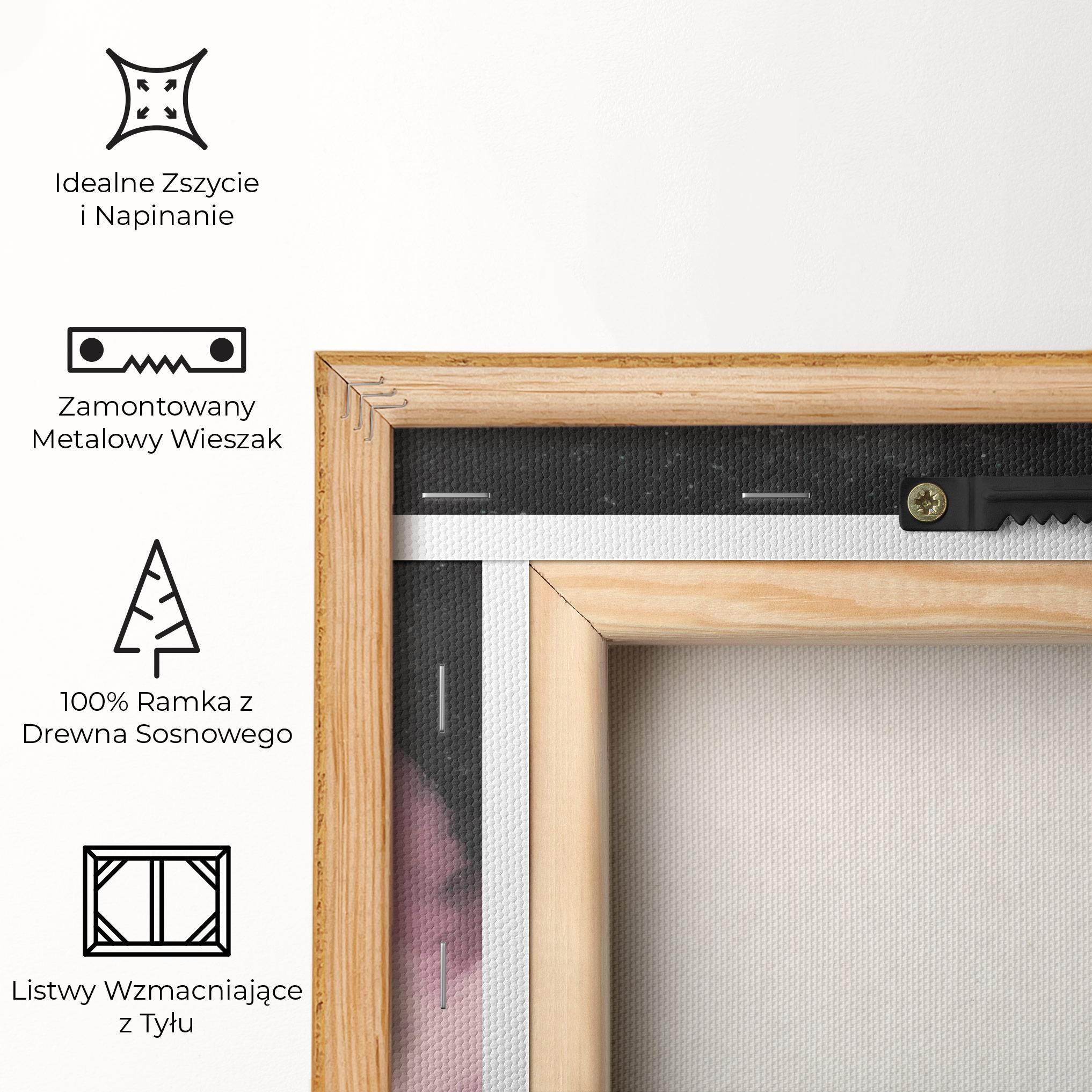 Obraz na Płótnie Clouds Watercolor Purple mockup 5