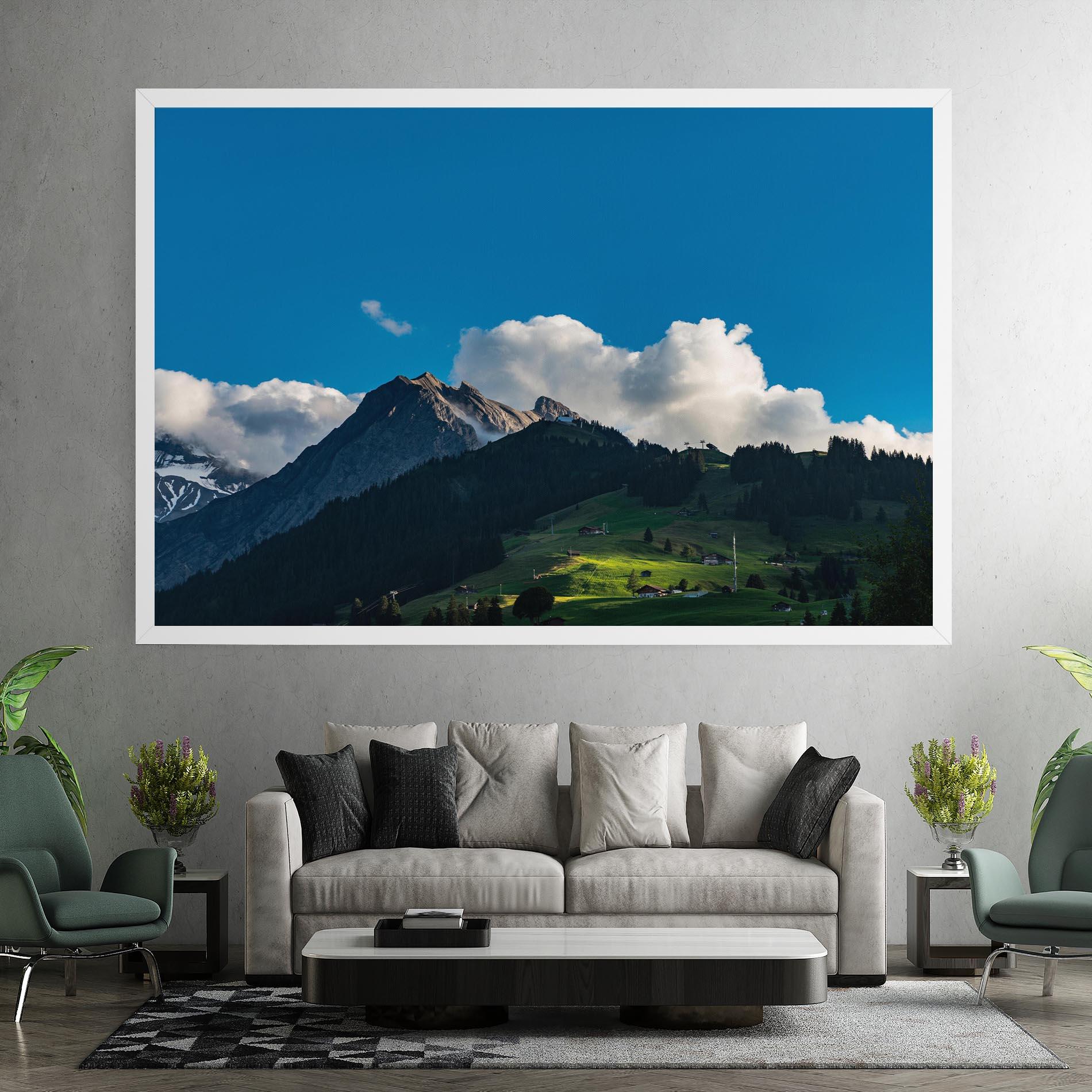 Obraz na Płótnie Beautiful Mountain Cloud View mockup 7