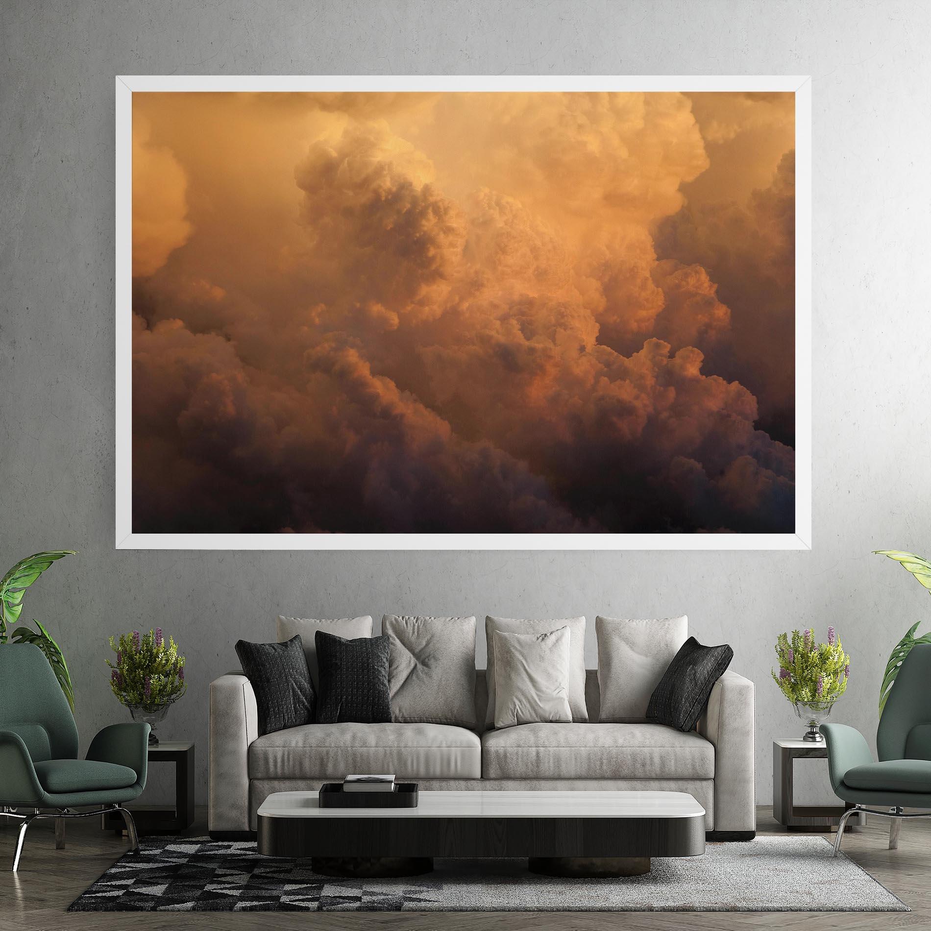 Obraz na Płótnie Brown Orange Clouds mockup 7