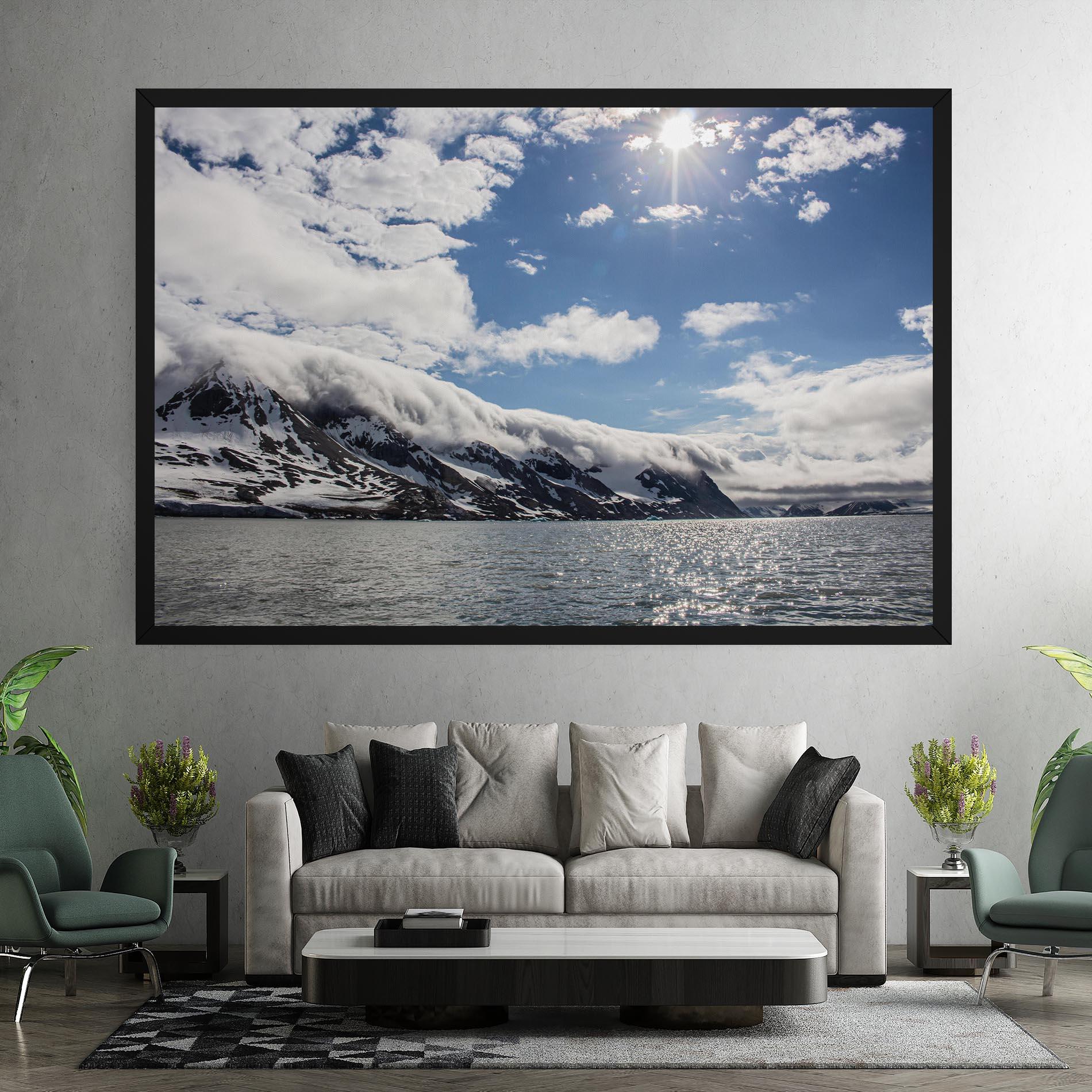 Obraz na Płótnie Clouds Over Ice mockup 7