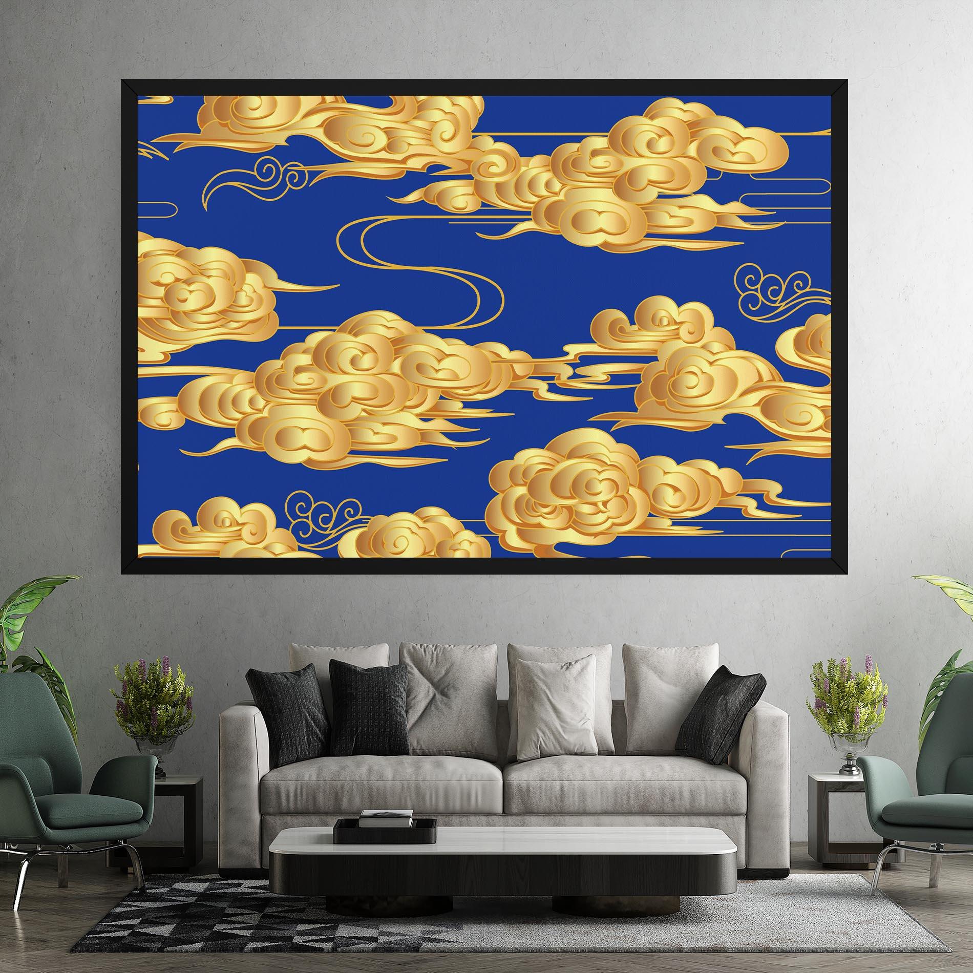 Obraz na Płótnie Gold Clouds mockup 7